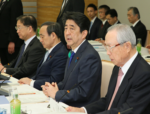 minister prime photograph statement making japan action