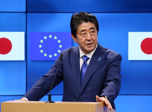Photograph of the Japan-EU joint press announcement (3)