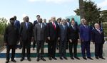 Photograph of the group photograph session with the leaders of the G7 members and invited outreach countries (1)