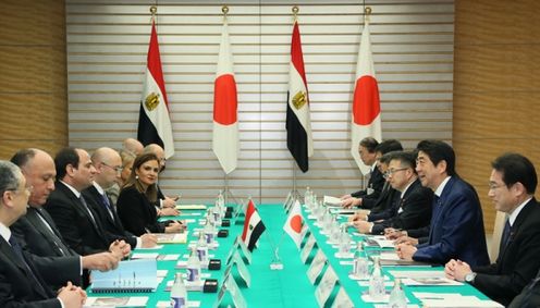 Photograph of the Japan-Egypt Summit Meeting