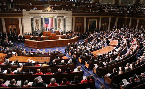 Photograph of the Prime Minister delivering an address to a joint meeting of the U.S. Congress (3)