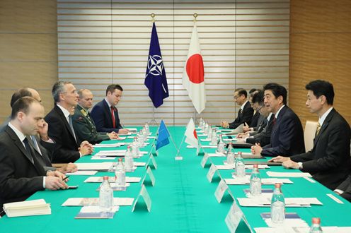 Photograph of the Prime Minister receiving the courtesy call