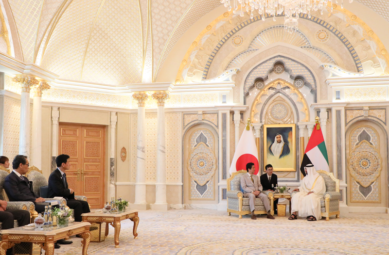 Photograph of the Japan-UAE Summit Meeting