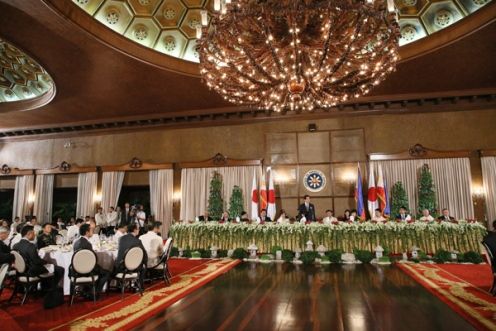 Photograph of the Prime Minister attending the welcome dinner (1)