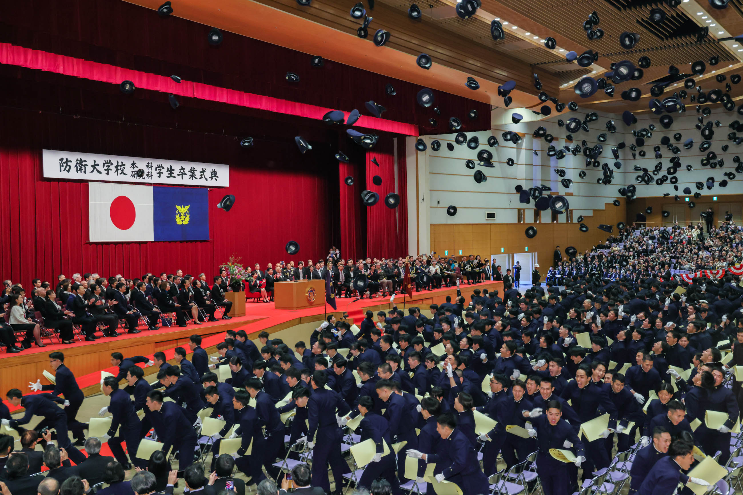 Prime Minister Takaichi seeing off the graduates