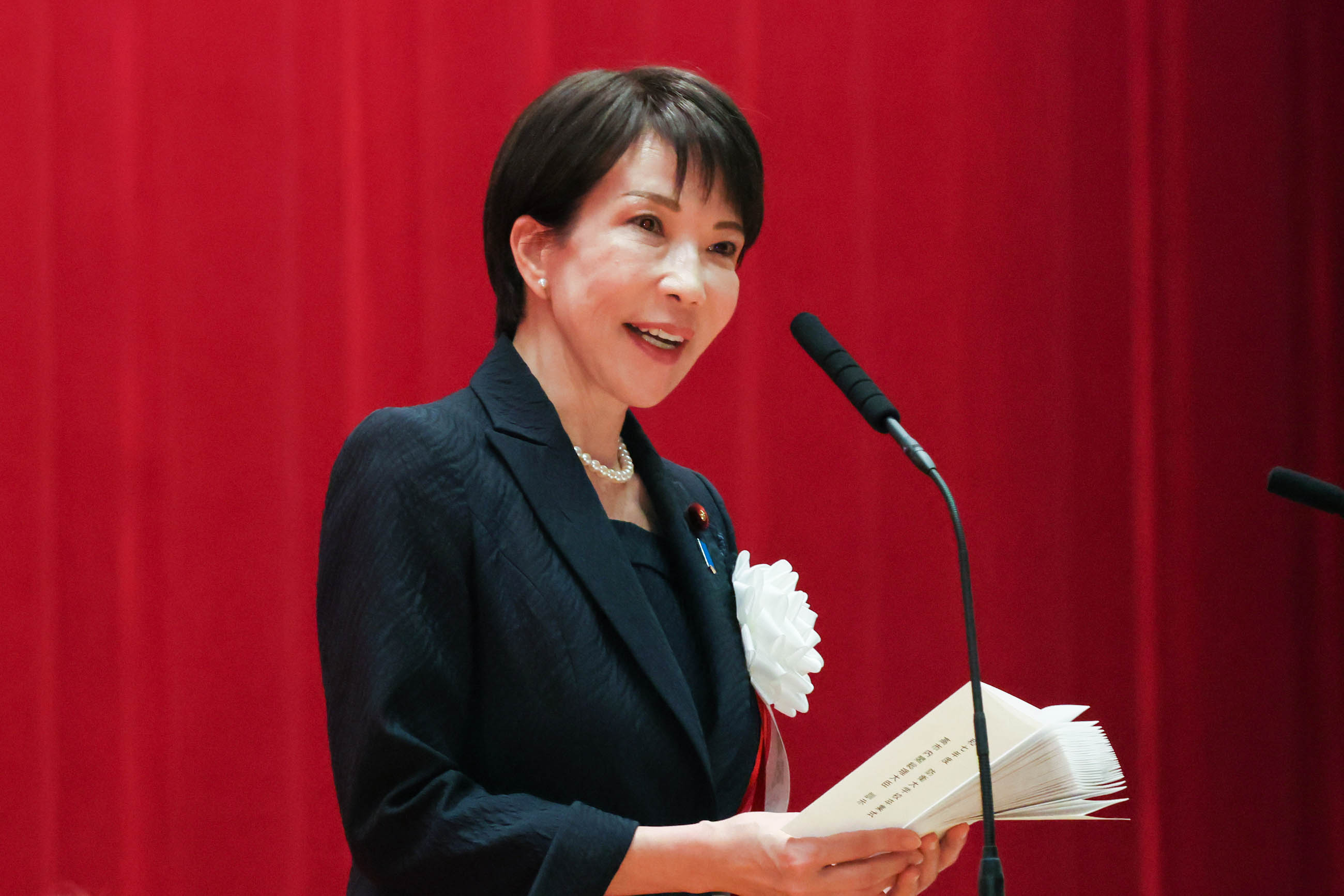 Prime Minister Takaichi delivering an address (2)