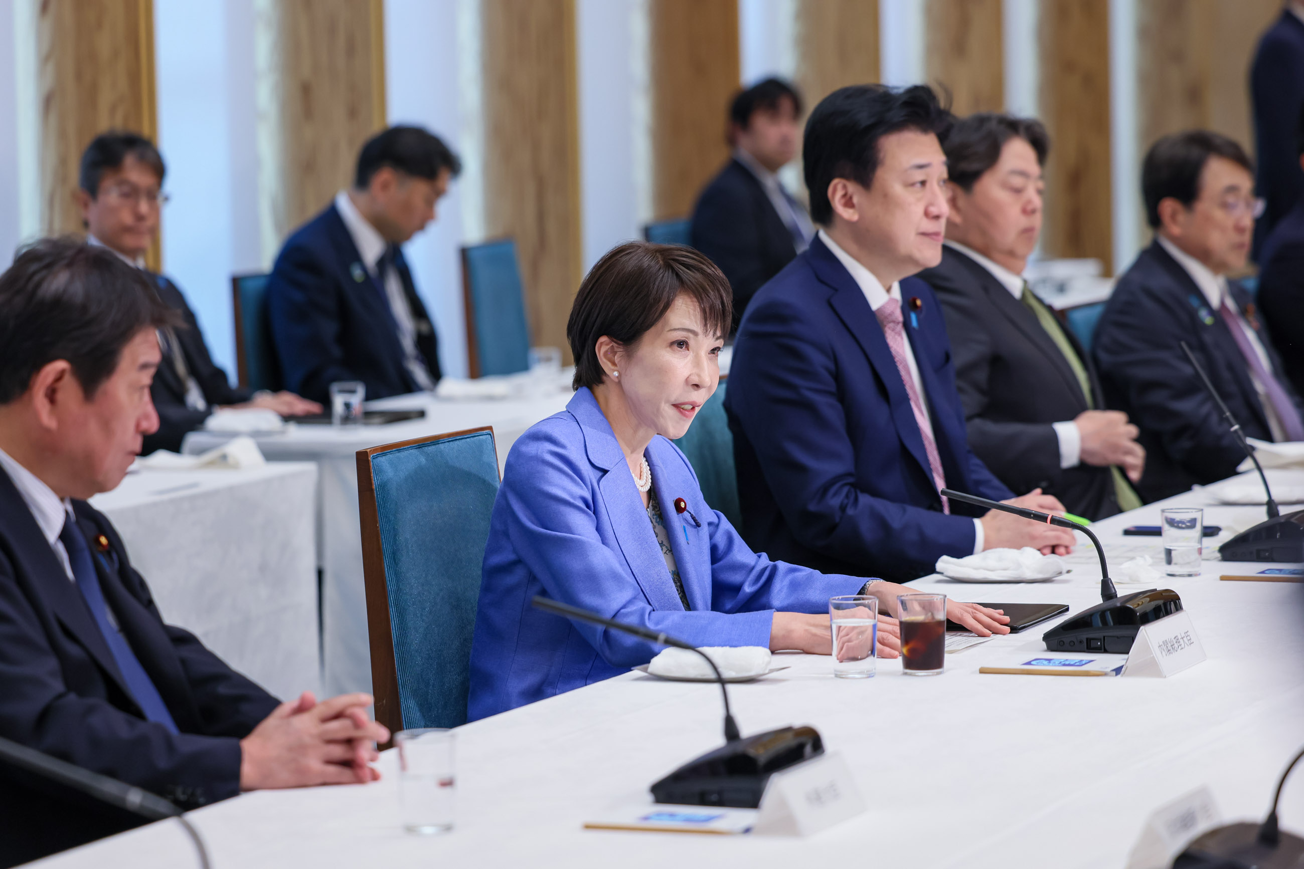 Prime Minister Takaichi delivering an address (1)