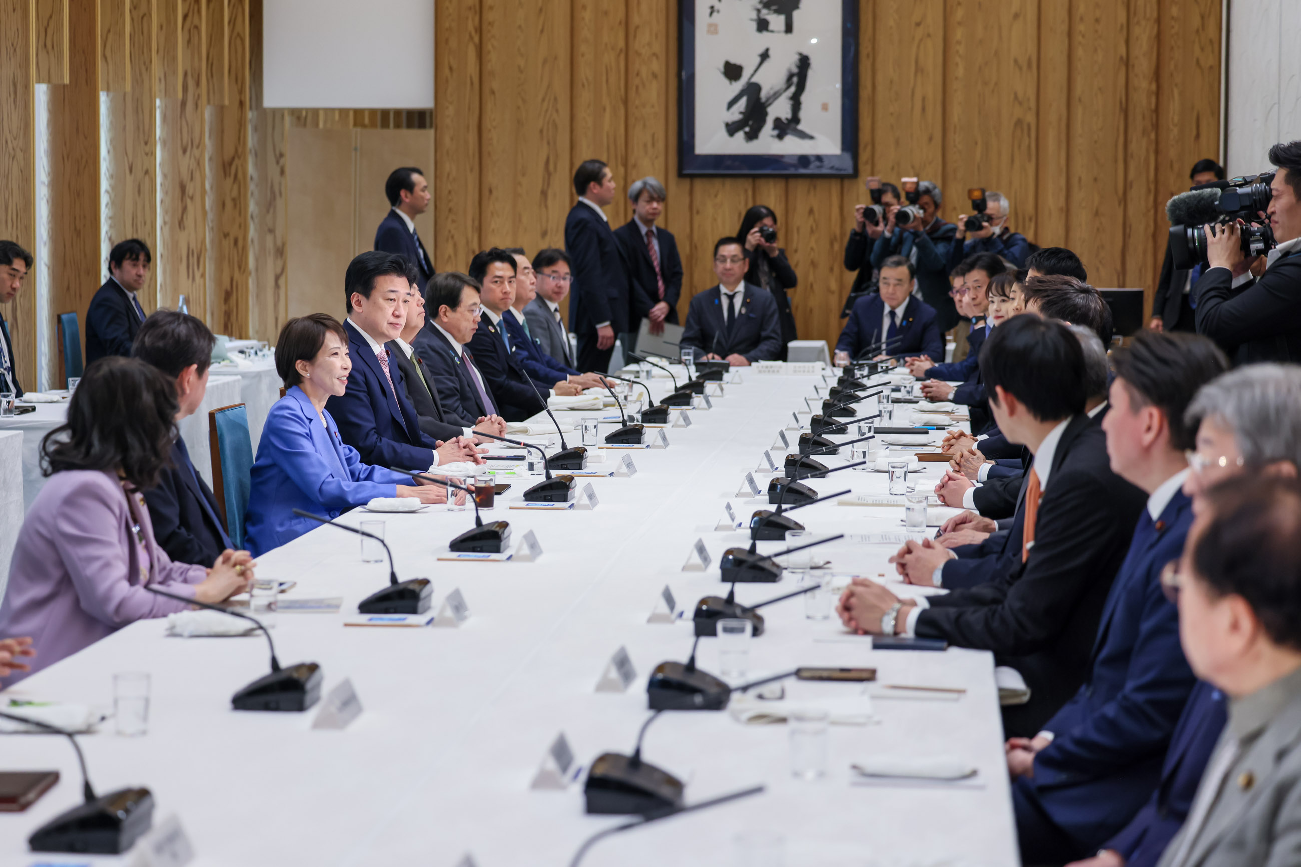 Prime Minister Takaichi delivering an address (3)
