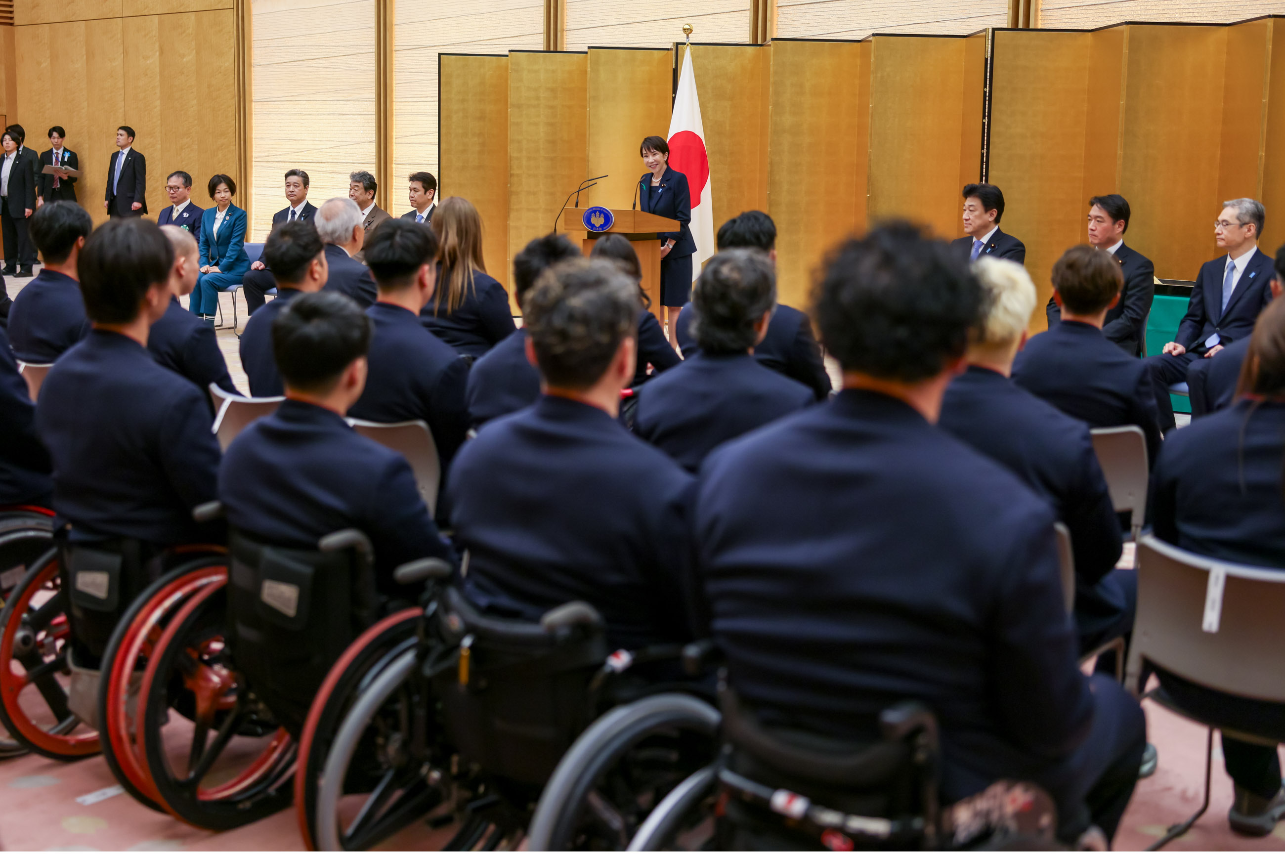 Prime Minister Takaichi delivering an address (4)