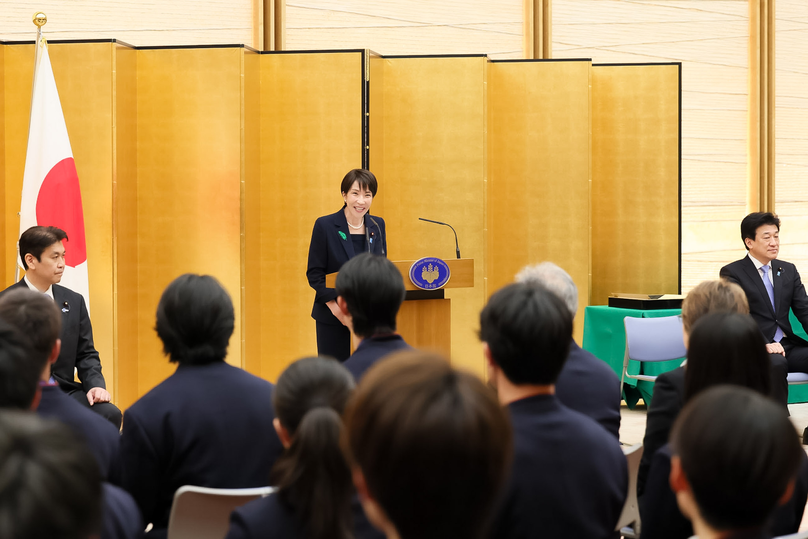 Prime Minister Takaichi delivering an address (6)