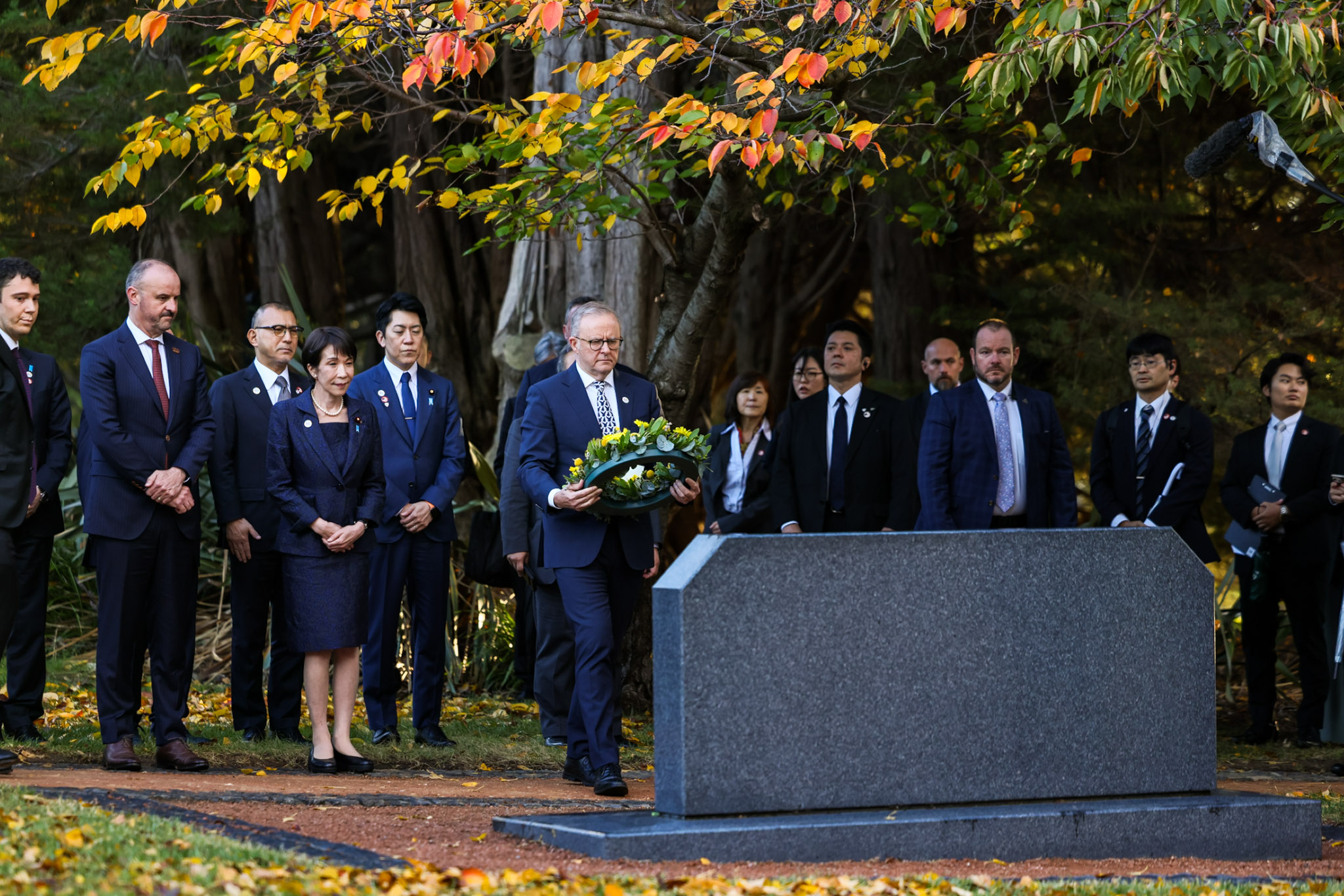 Scene from offering flowers at the memorial for the late Mr. ABE Shinzo, former Prime Minister of Japan (1)