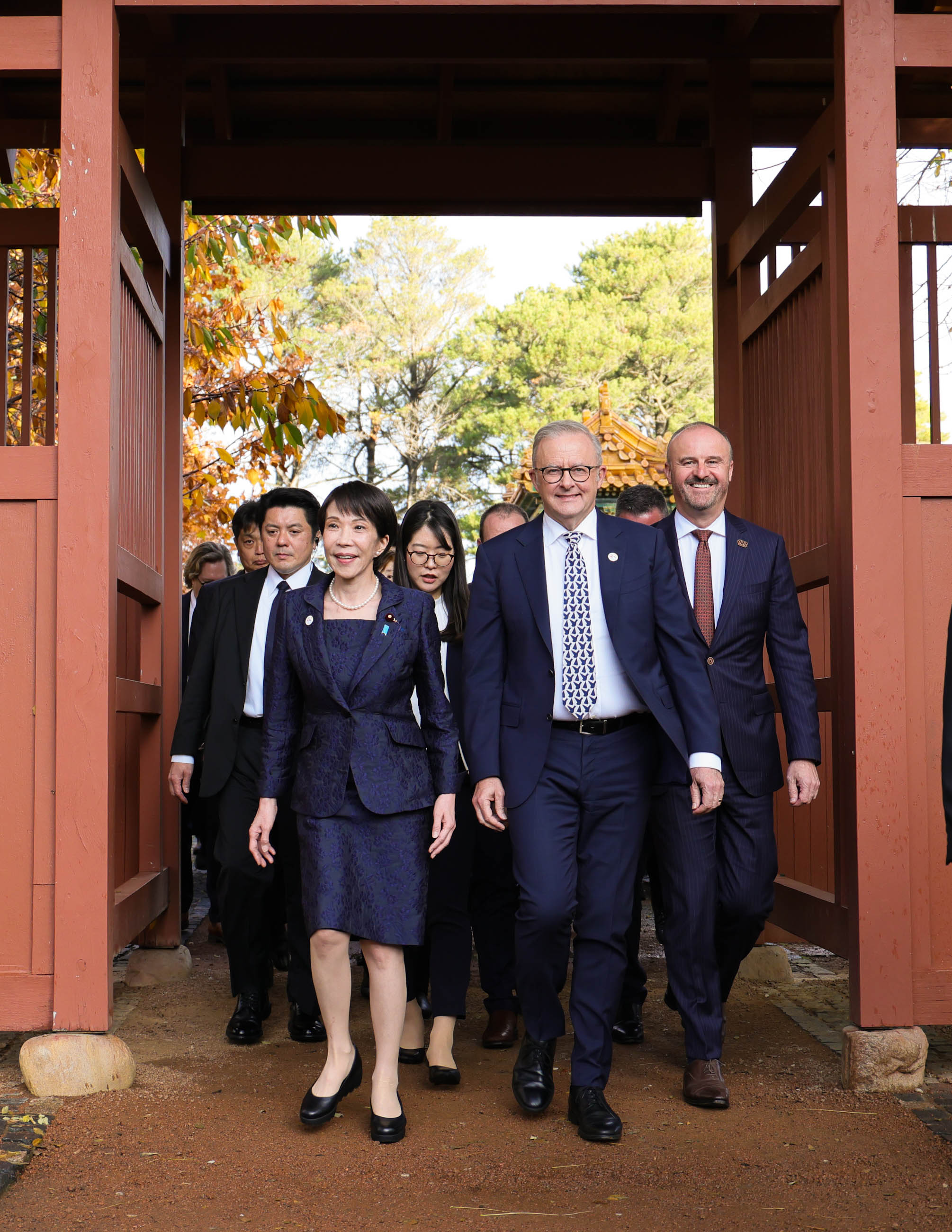 Prime Minister Takaichi ahead of laying flowers (1)