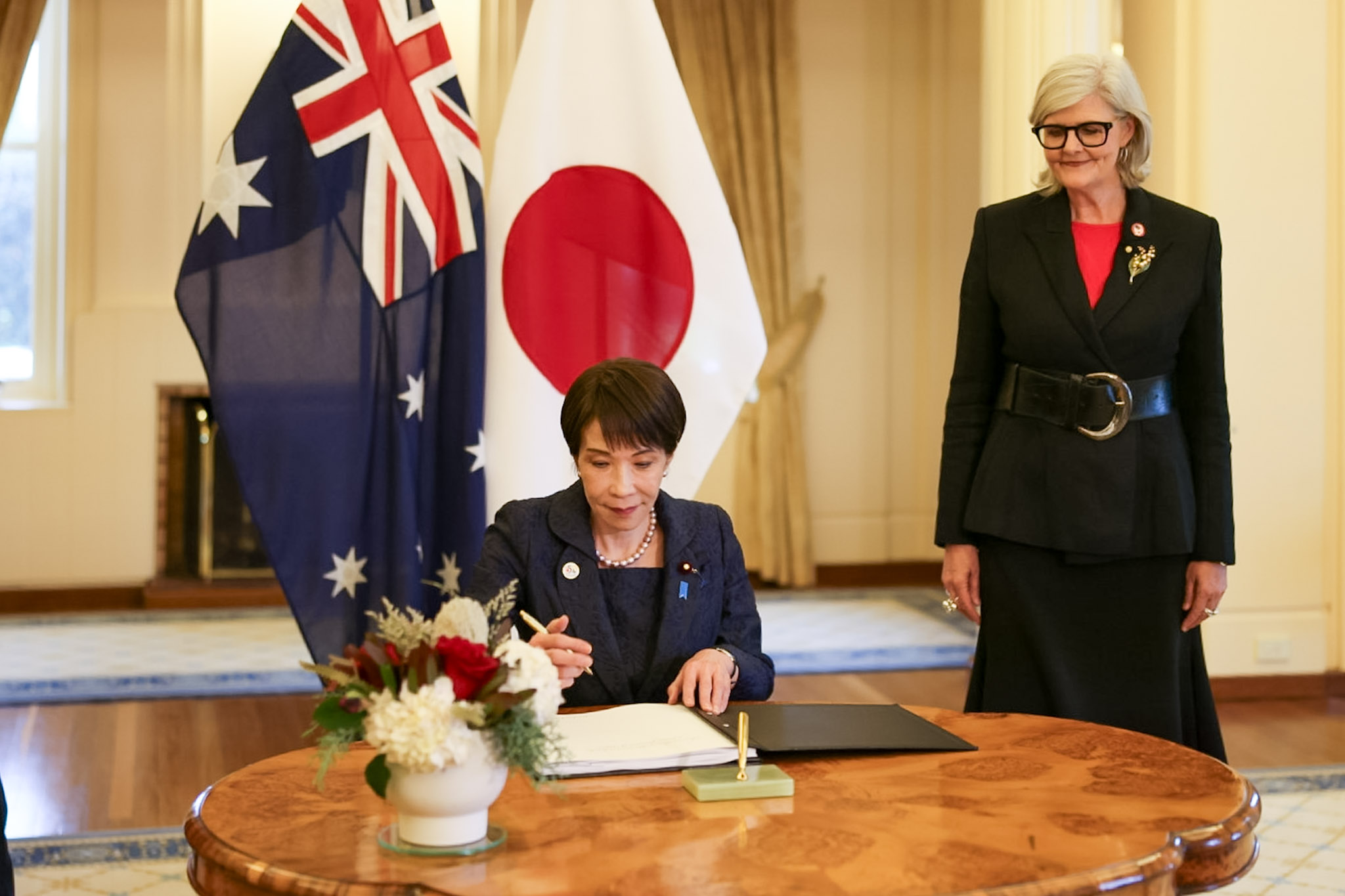 Prime Minister Takaichi paying a courtesy call on Governor-General Mostyn of the Commonwealth of Australia (2)