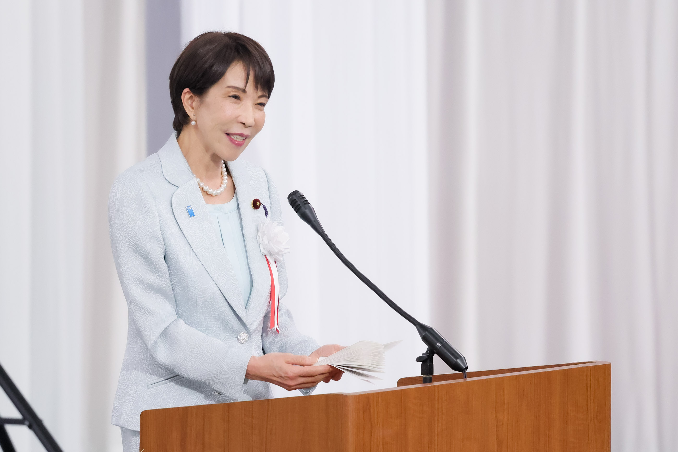 Prime Minister Takaichi delivering a congratulatory address (8)