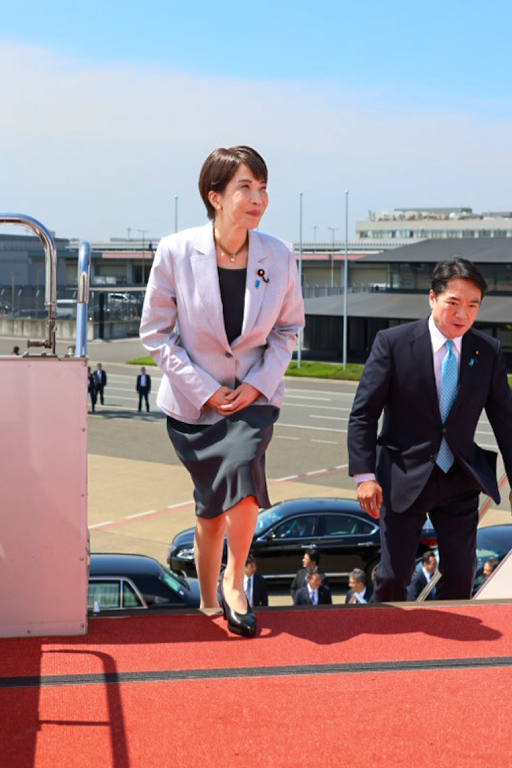 Prime Minister Takaichi departing Japan (1)