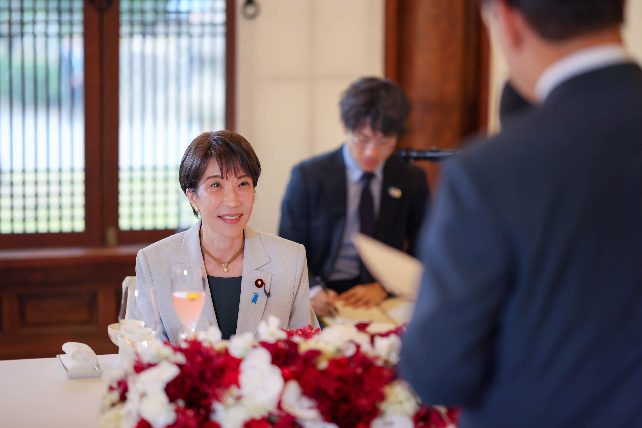 Prime Minister Takaichi attending the dinner (1)