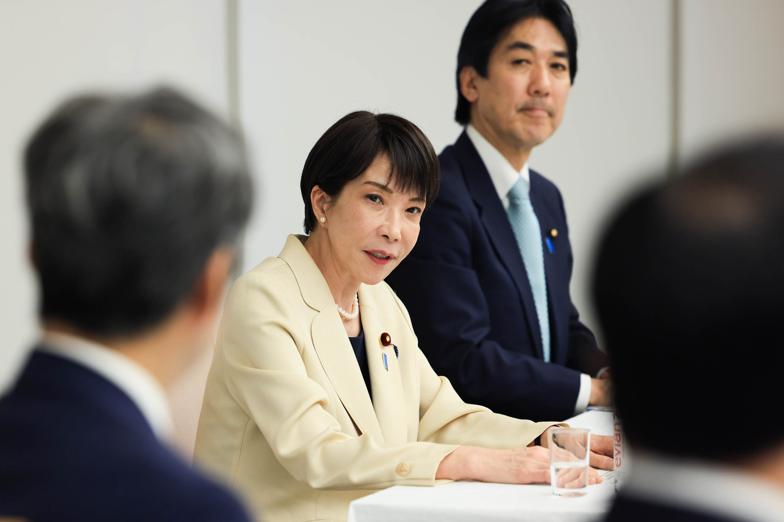 Prime Minister Takaichi speaking at the exchange of views session (1)