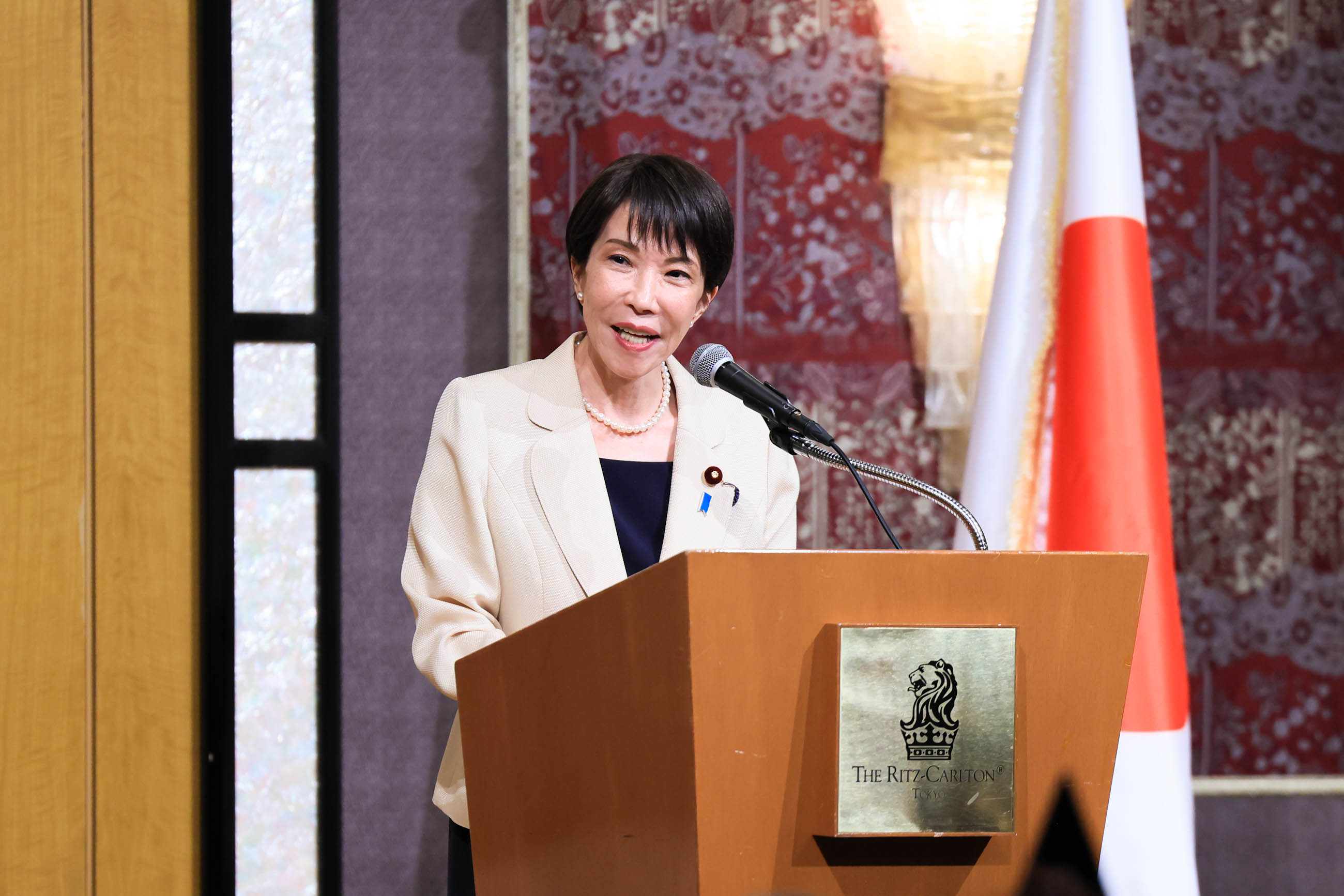 Prime Minister Takaichi delivering an address (2)