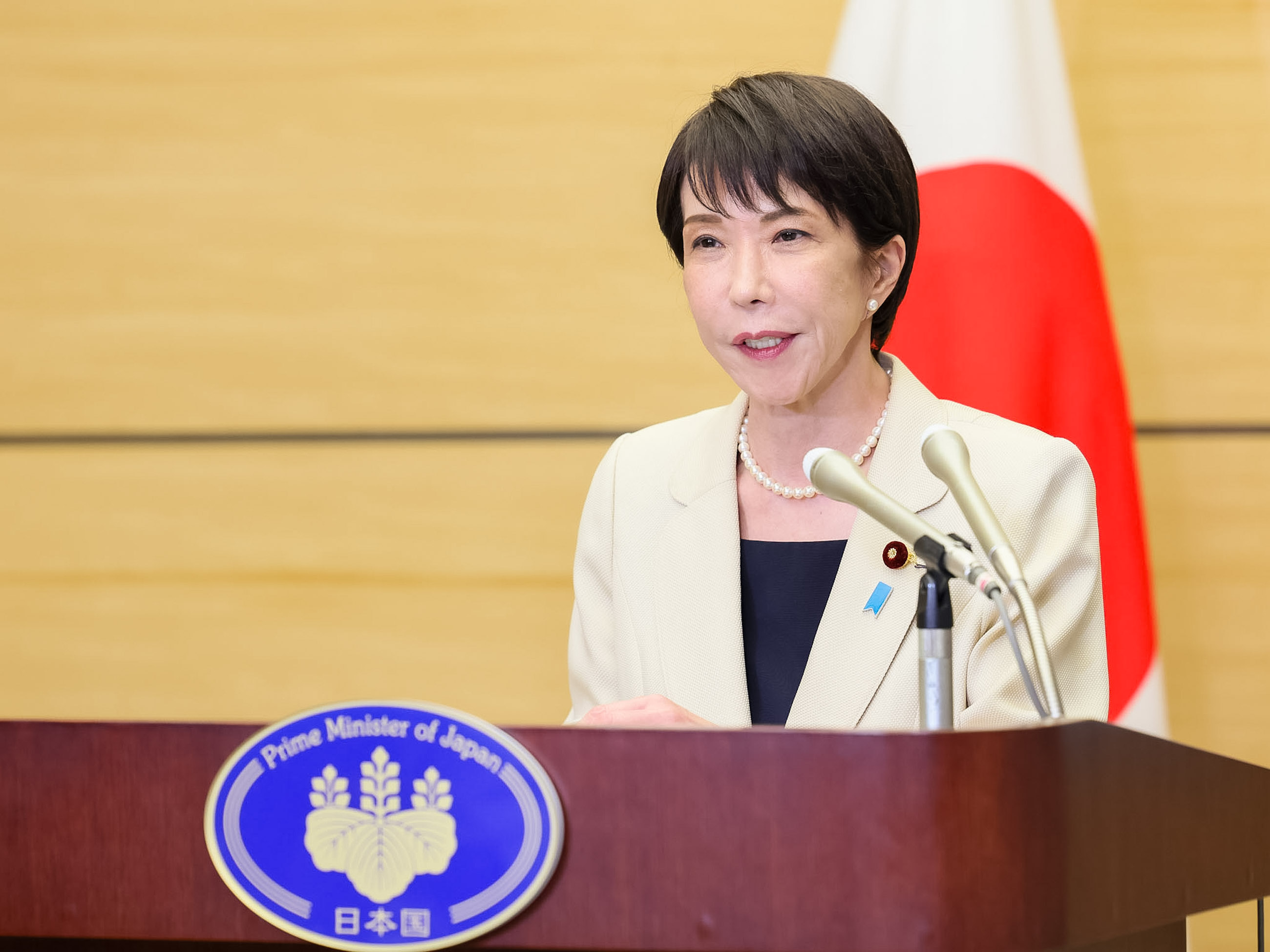 Prime Minister Takaichi speaking to the press (6)