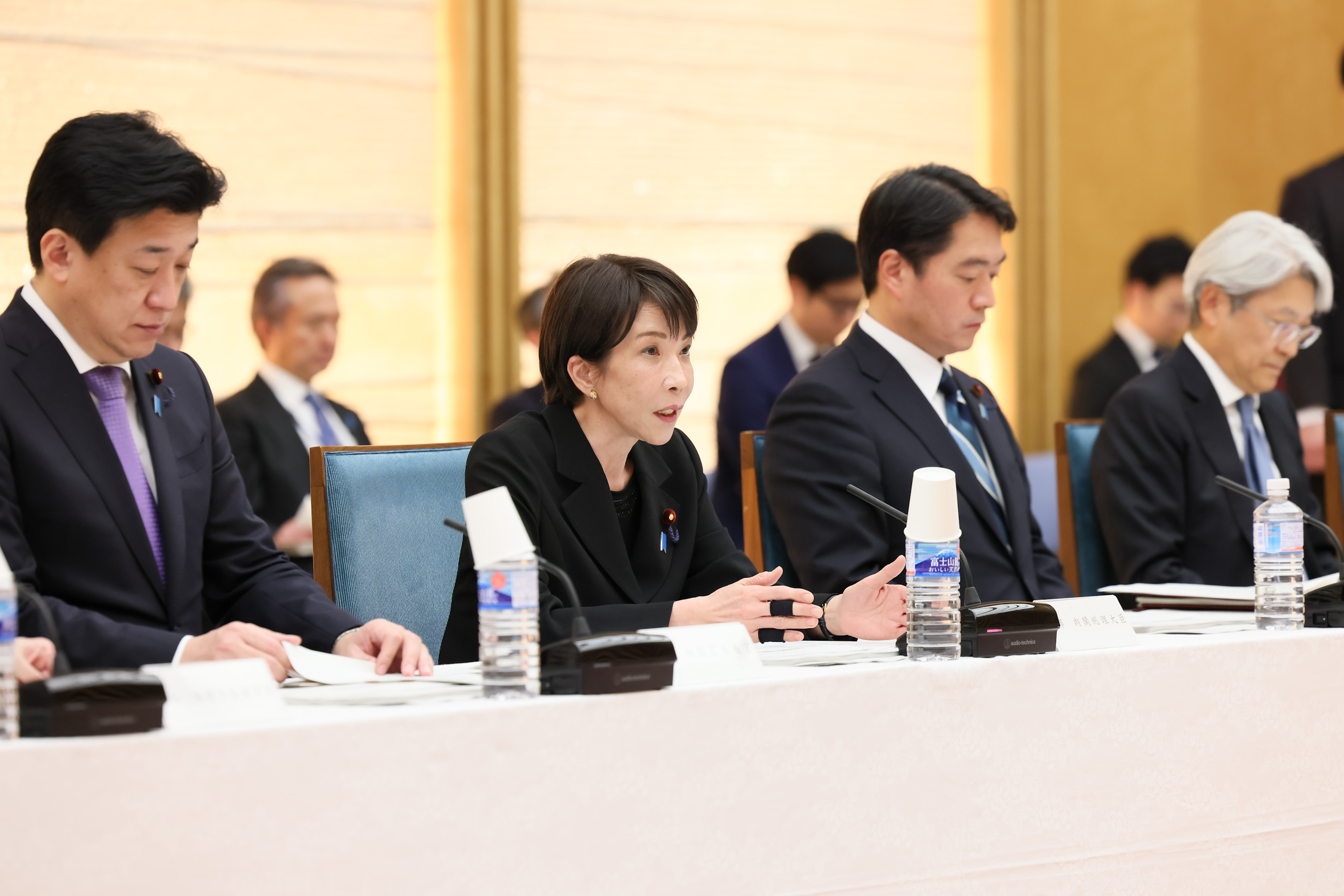 Prime Minister Takaichi delivering remarks