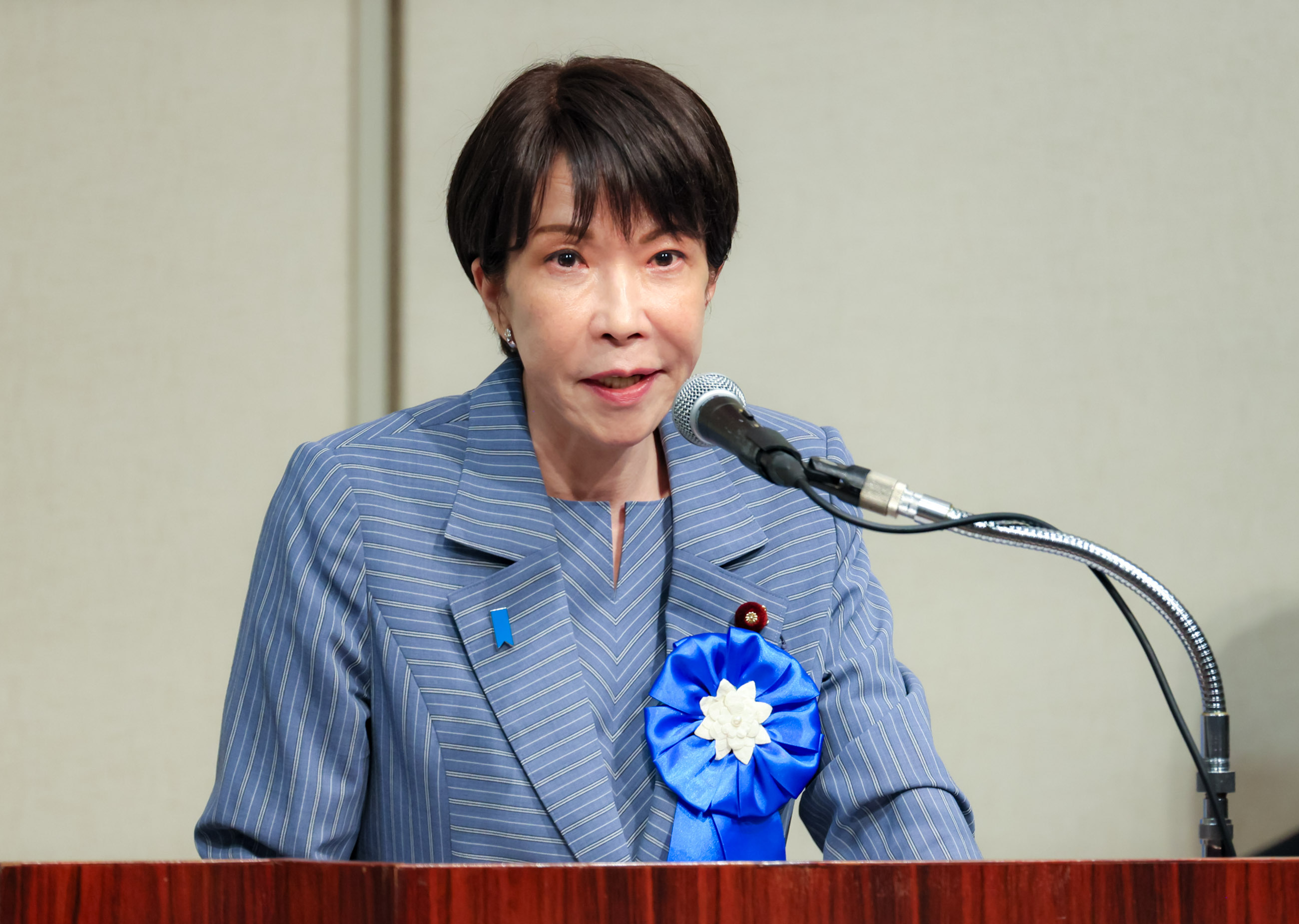 Prime Minister Takaichi delivering an address (3)