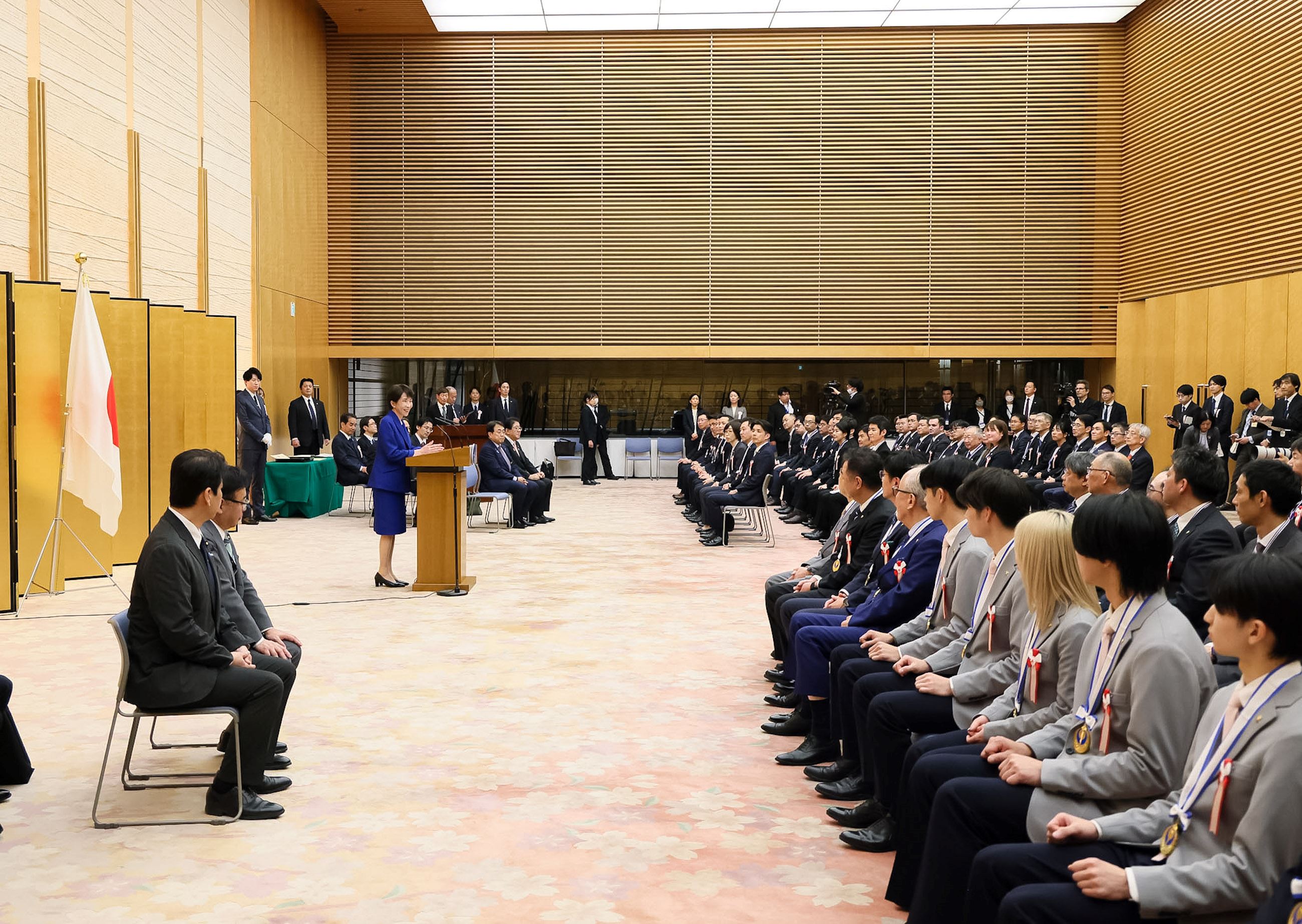 Prime Minister Takaichi delivering an address (3)