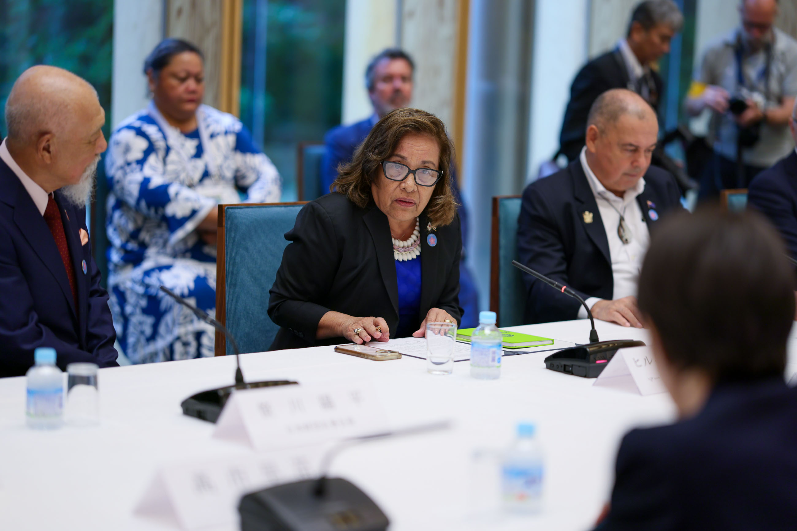 Scene from the meeting with representatives attending the Island States Ocean Summit (4)