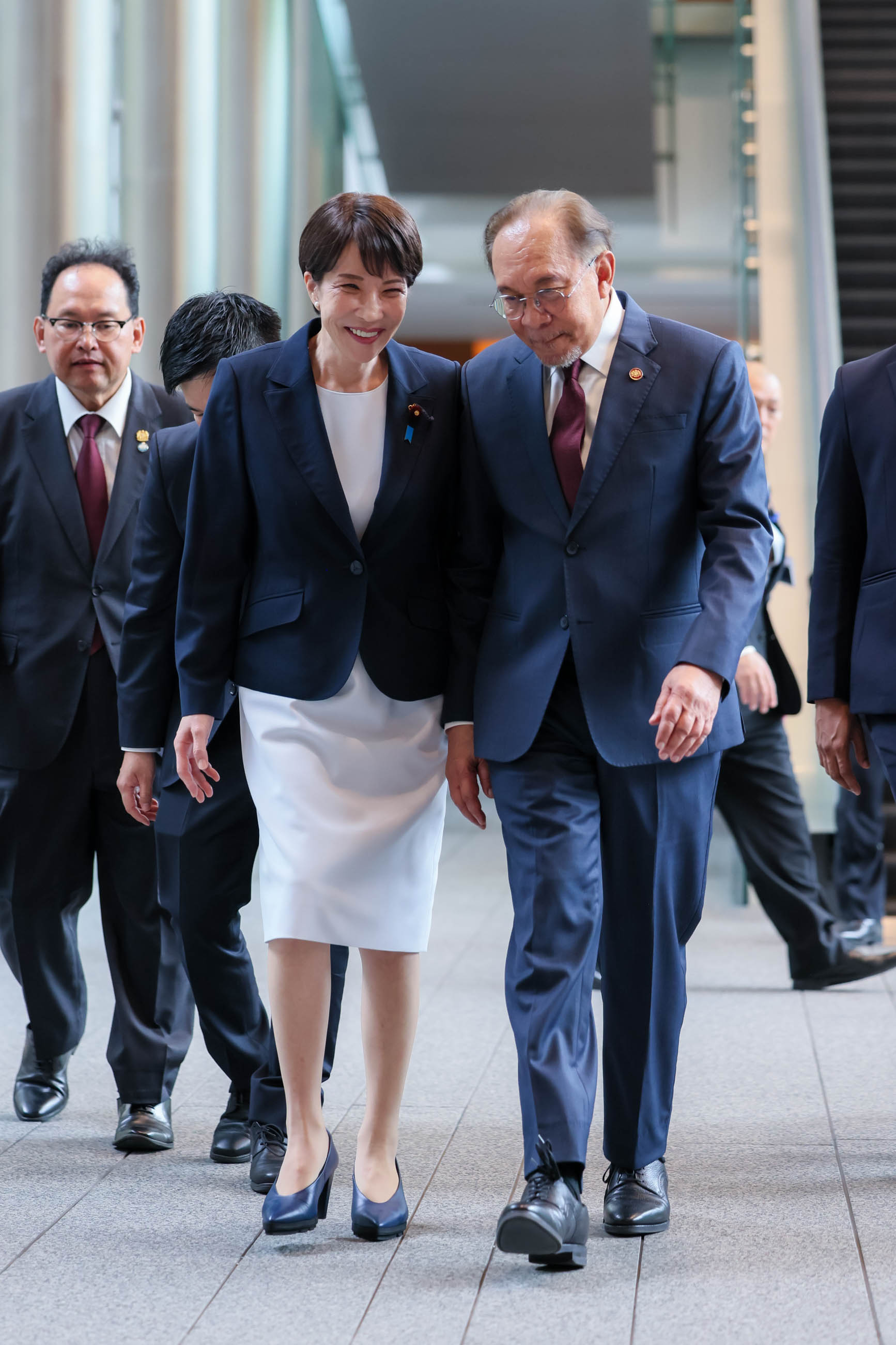 The two leaders ahead of the joint press occasion