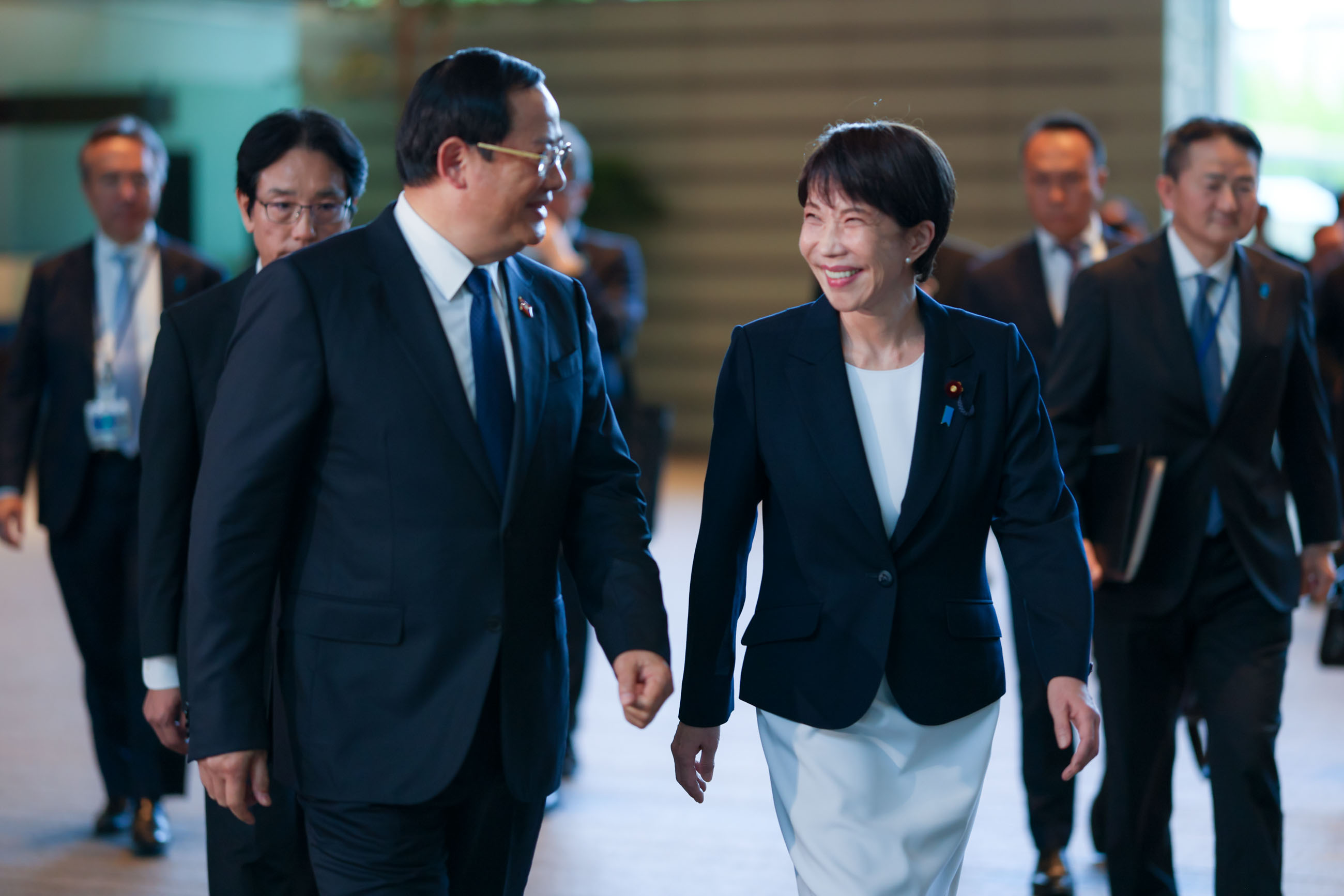 The two leaders attending the summit meeting