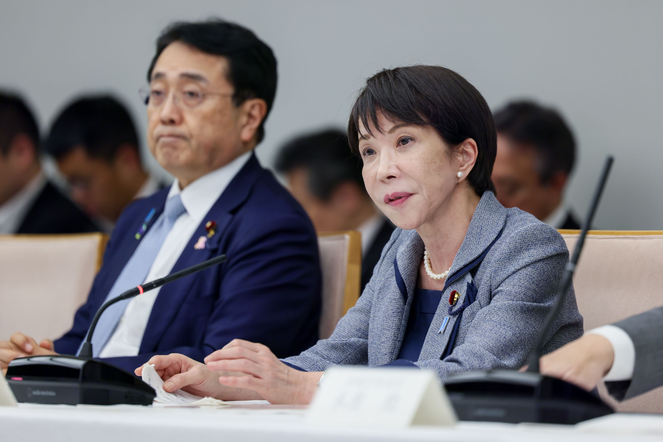 Prime Minister Takaichi wrapping up the meeting(4)