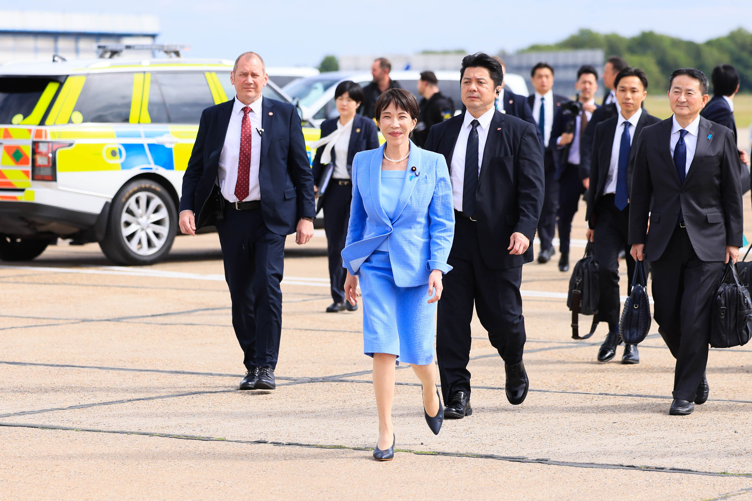 Prime Minister Takaichi Departing the United Kingdom 1