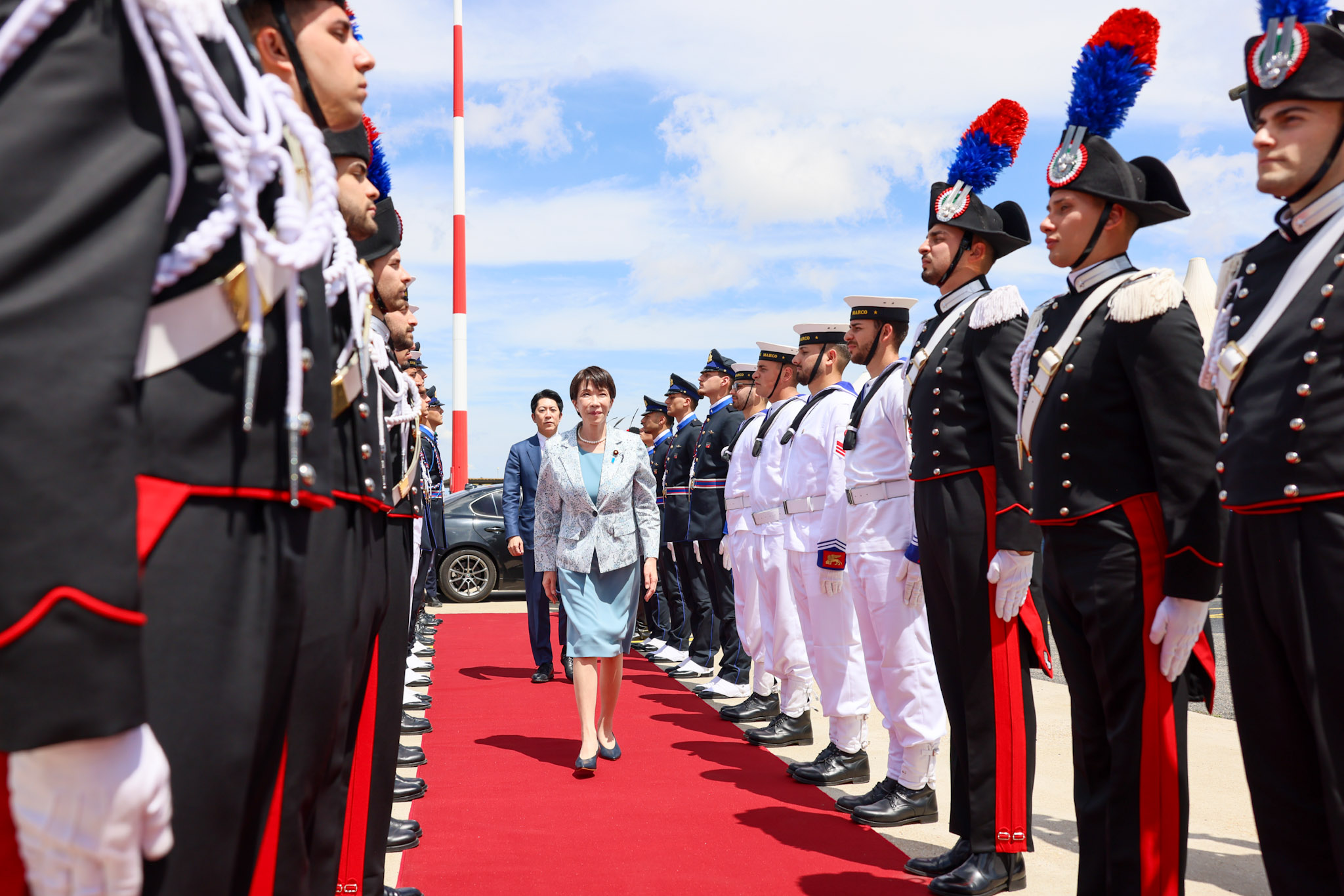Prime Minister Takaichi Departing Italy