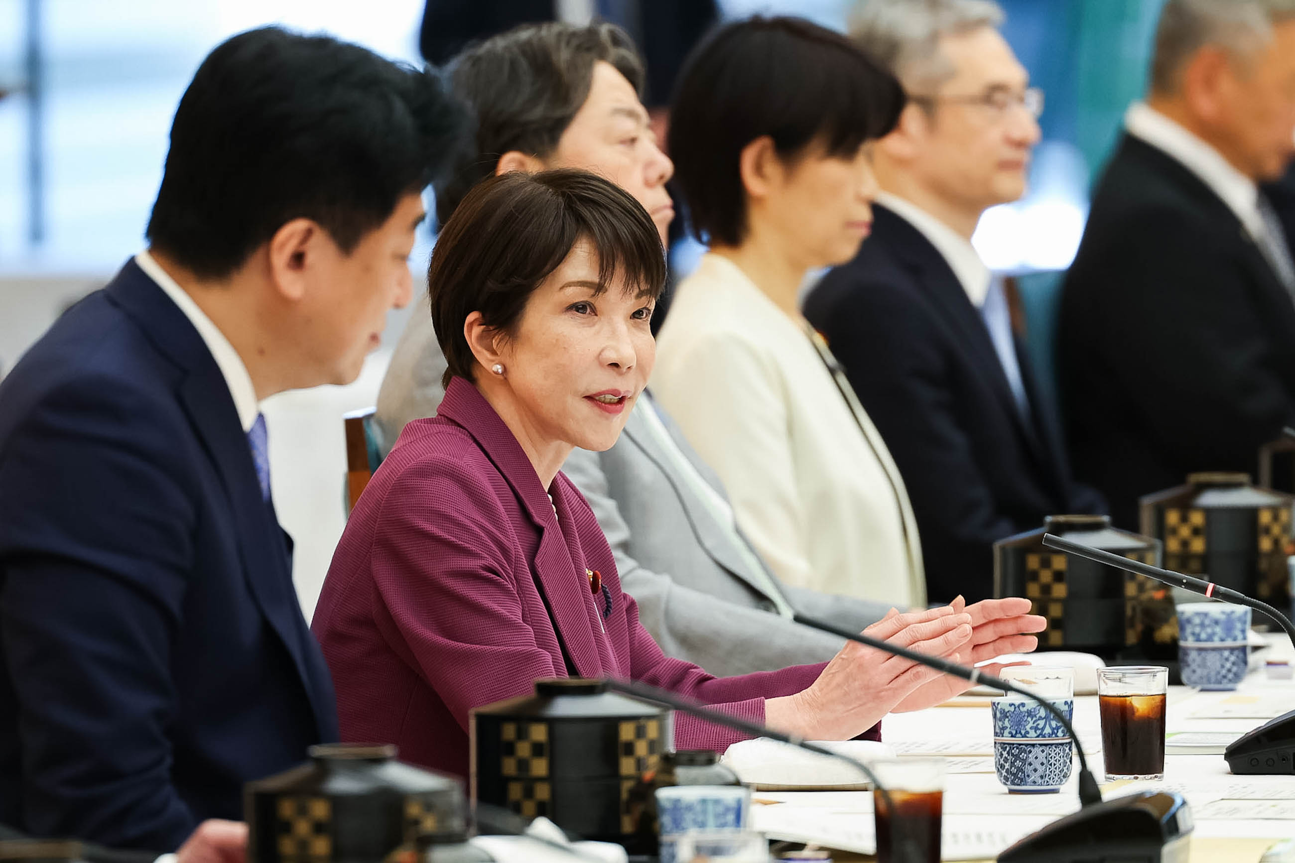 Prime Minister Takaichi making a statement (1)