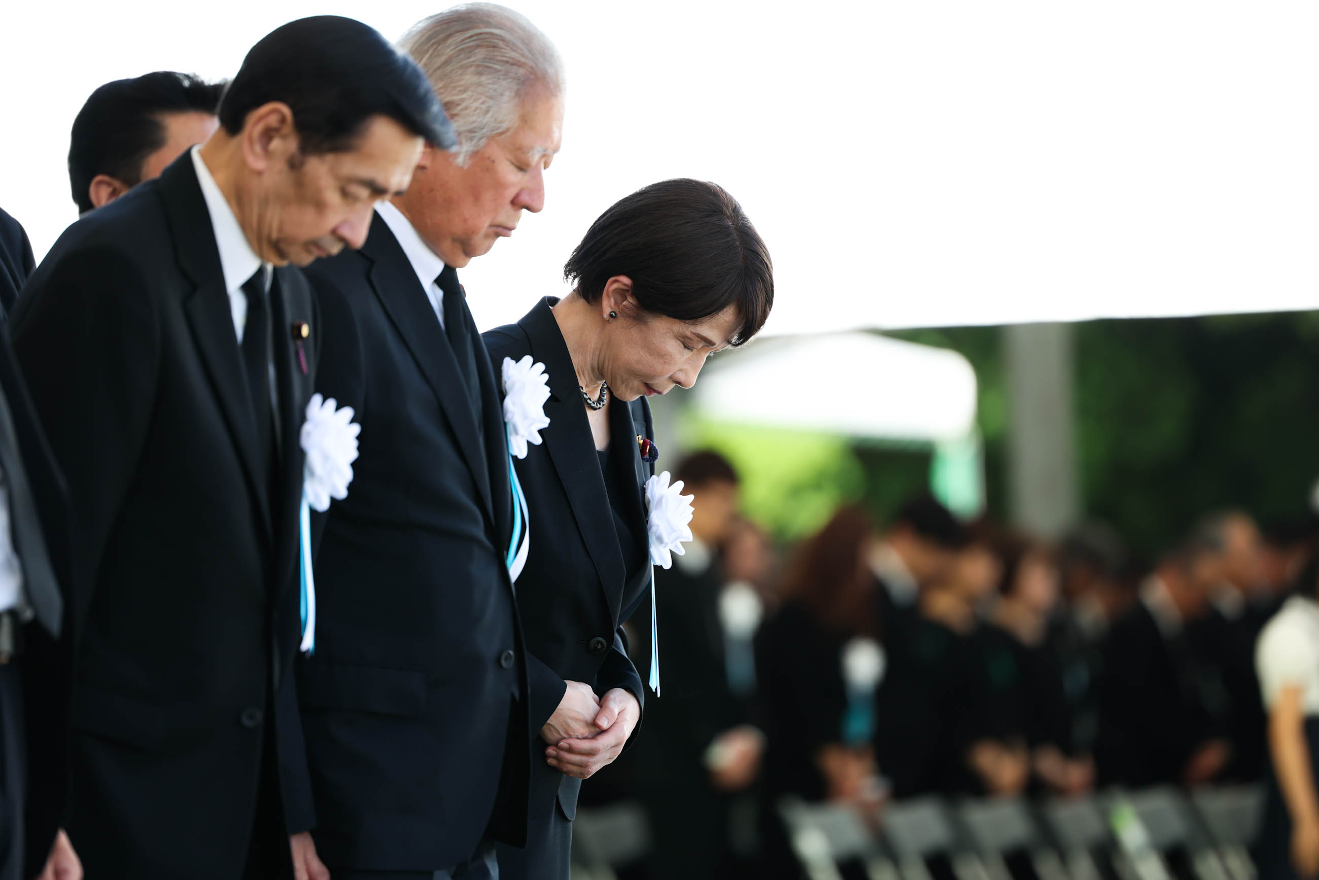 Prime Minister TAKAICHI observing a moment of silence (1)