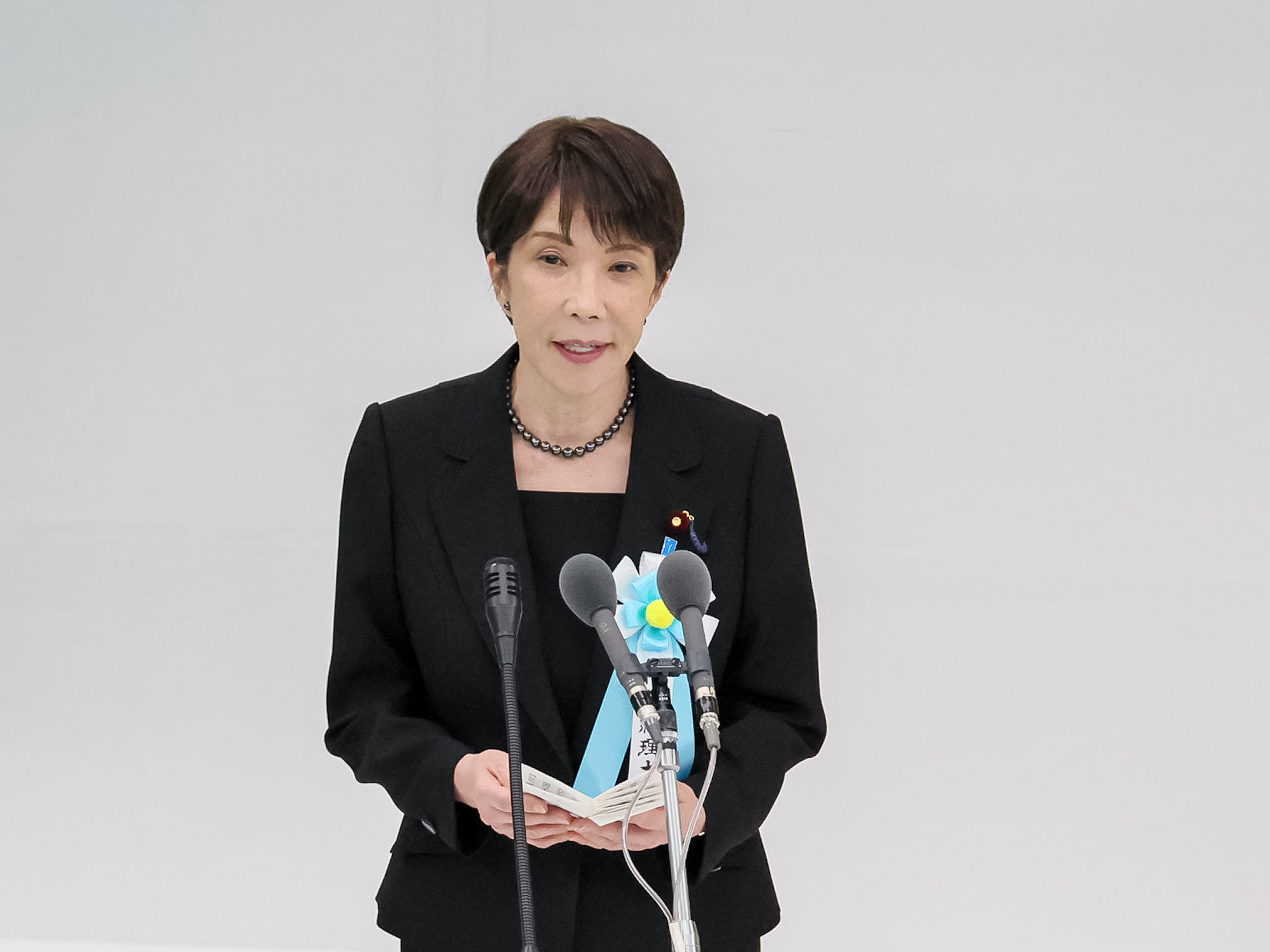 Prime Minister Takaichi delivering an address (3)