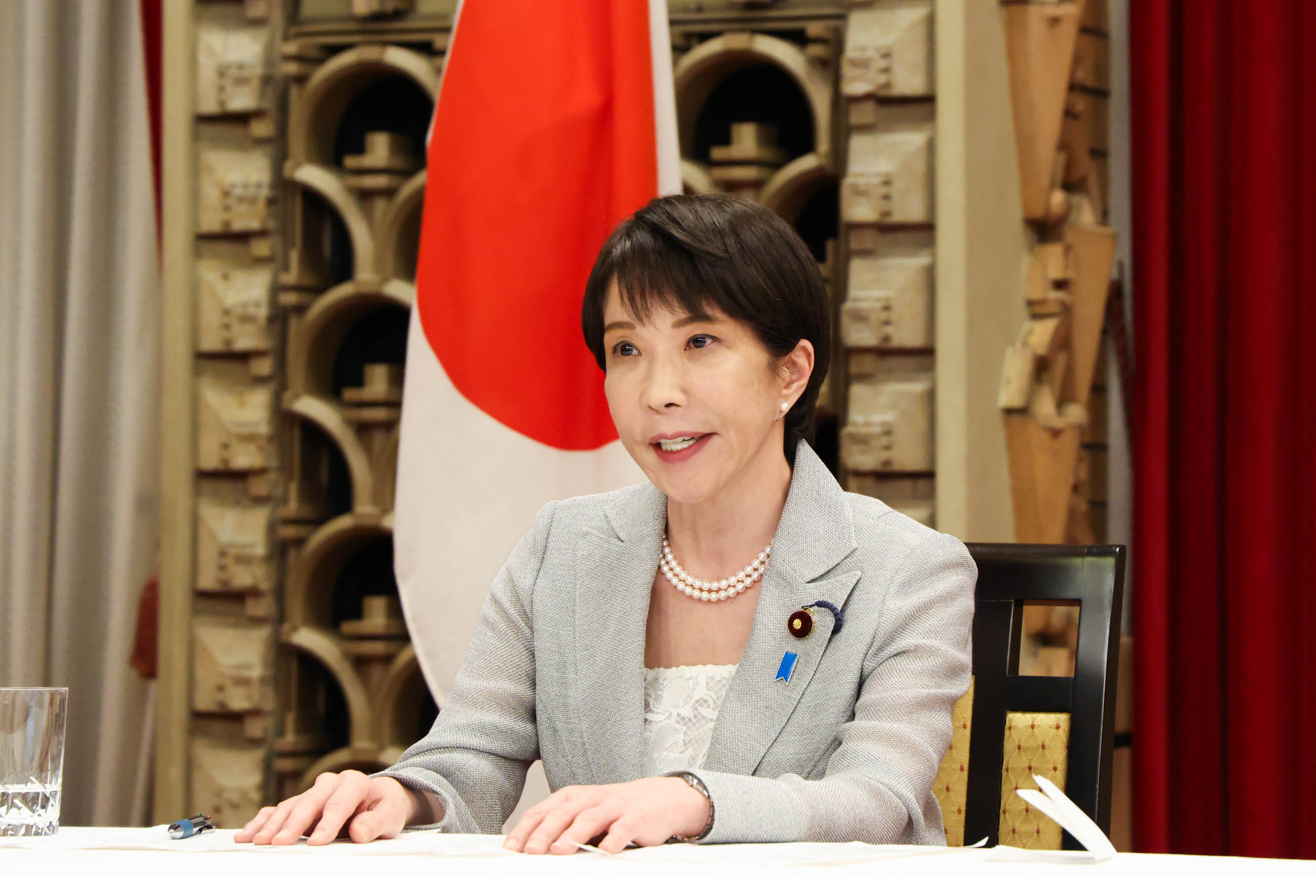 Prime Minister Takaichi attending the meeting (2)