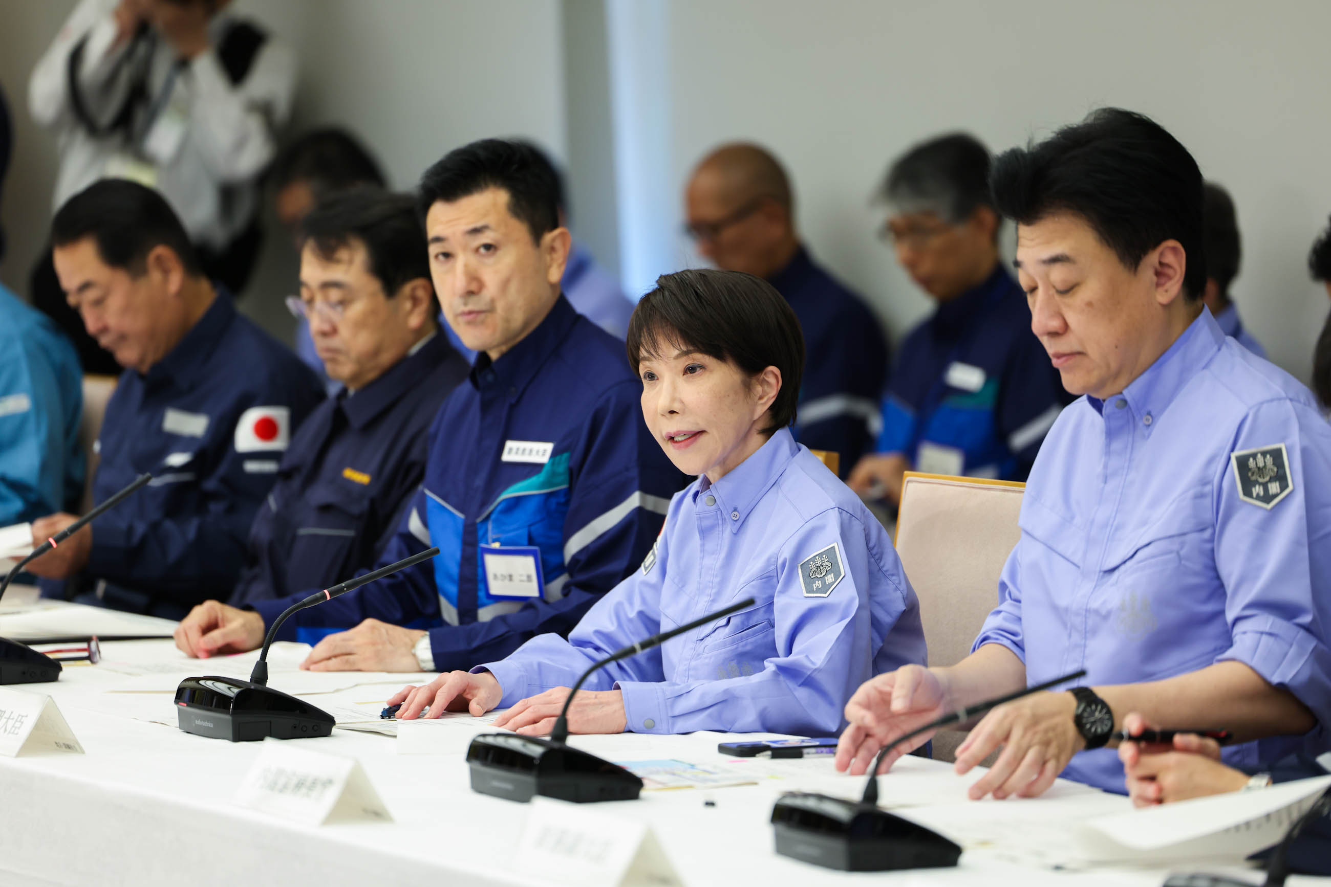 Prime Minister Takaichi attending a meeting of the Emergency Disaster Management Headquarters (1)