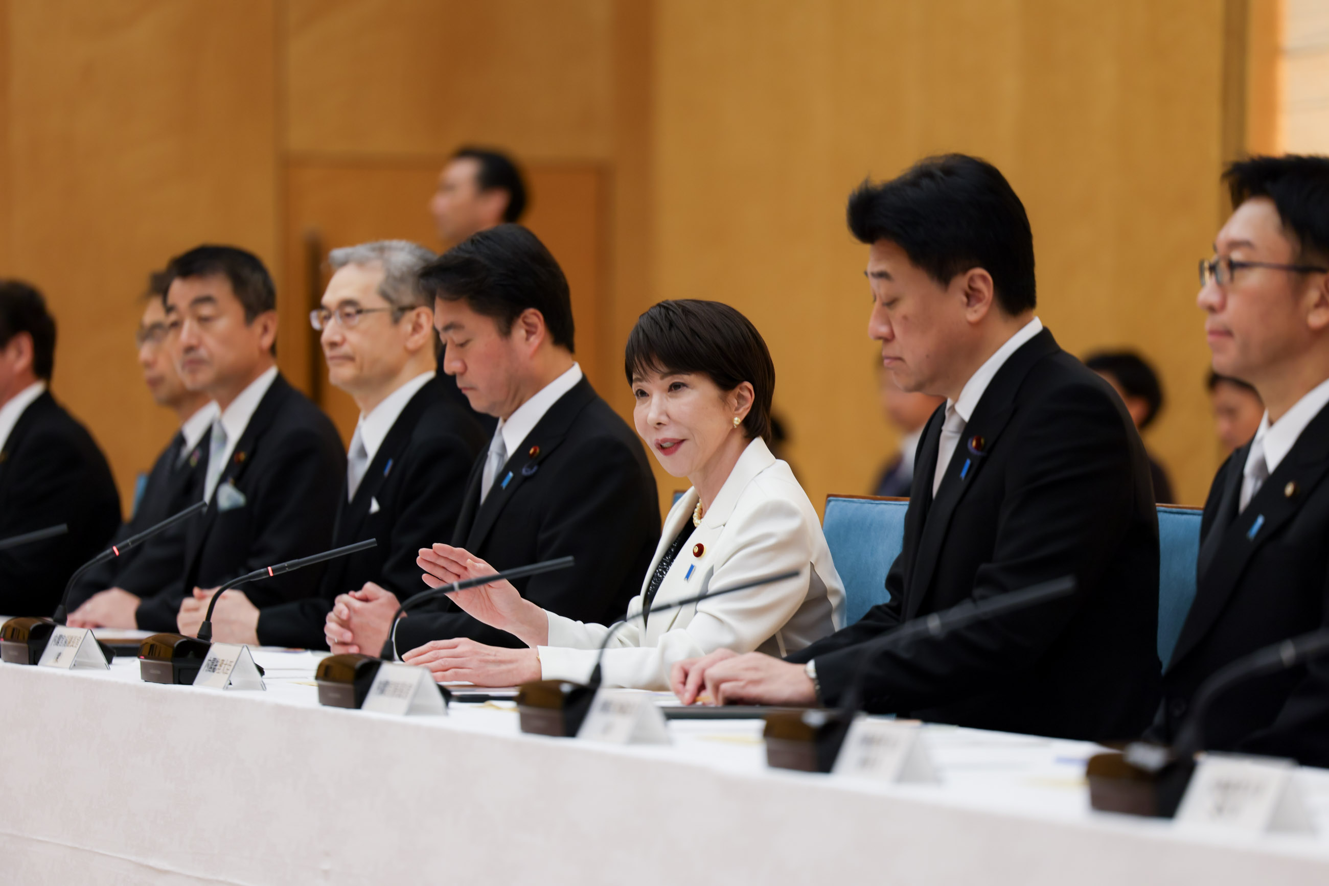 Prime Minister Takaichi delivering an address (3)