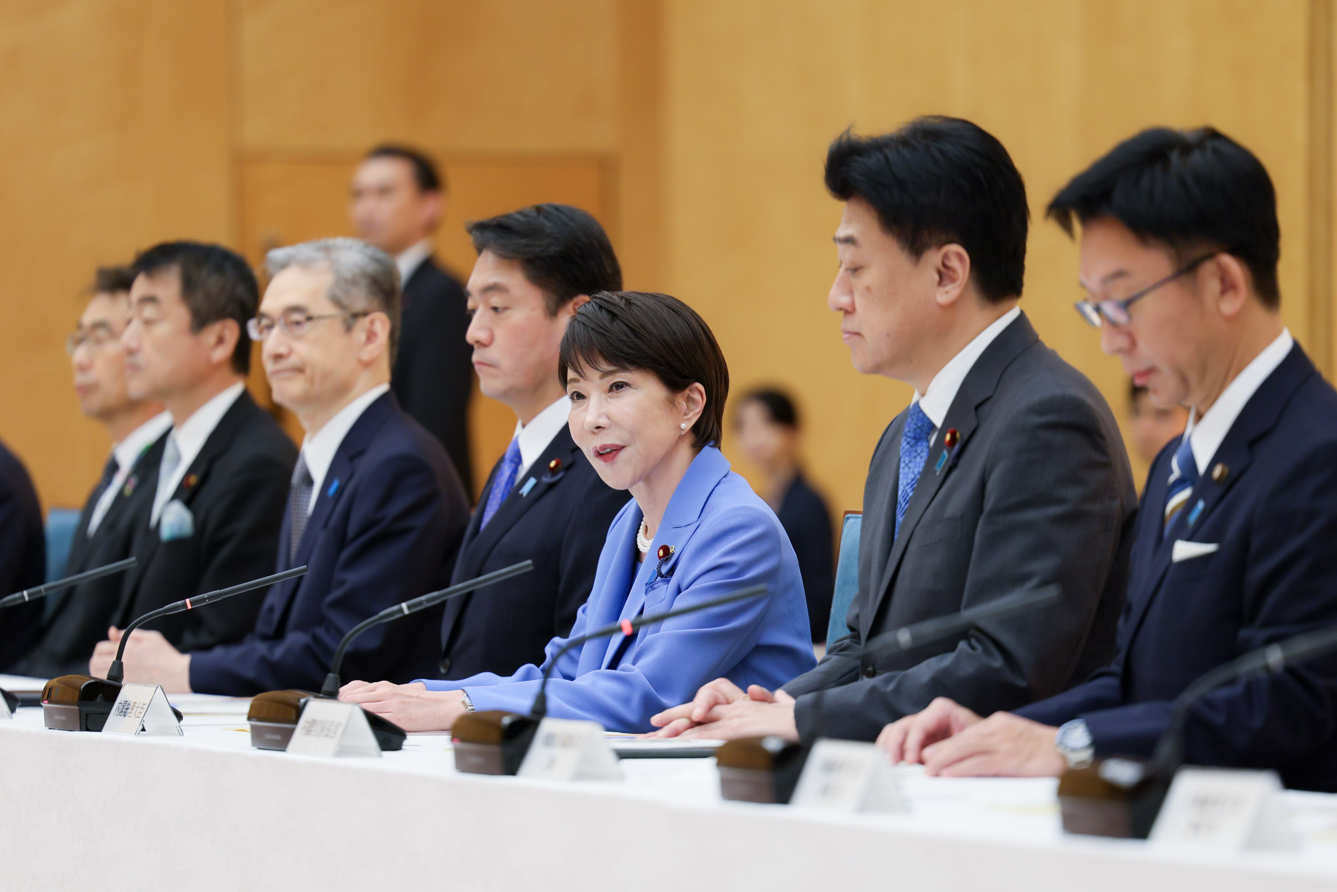 Prime Minister Takaichi delivering an address (4)
