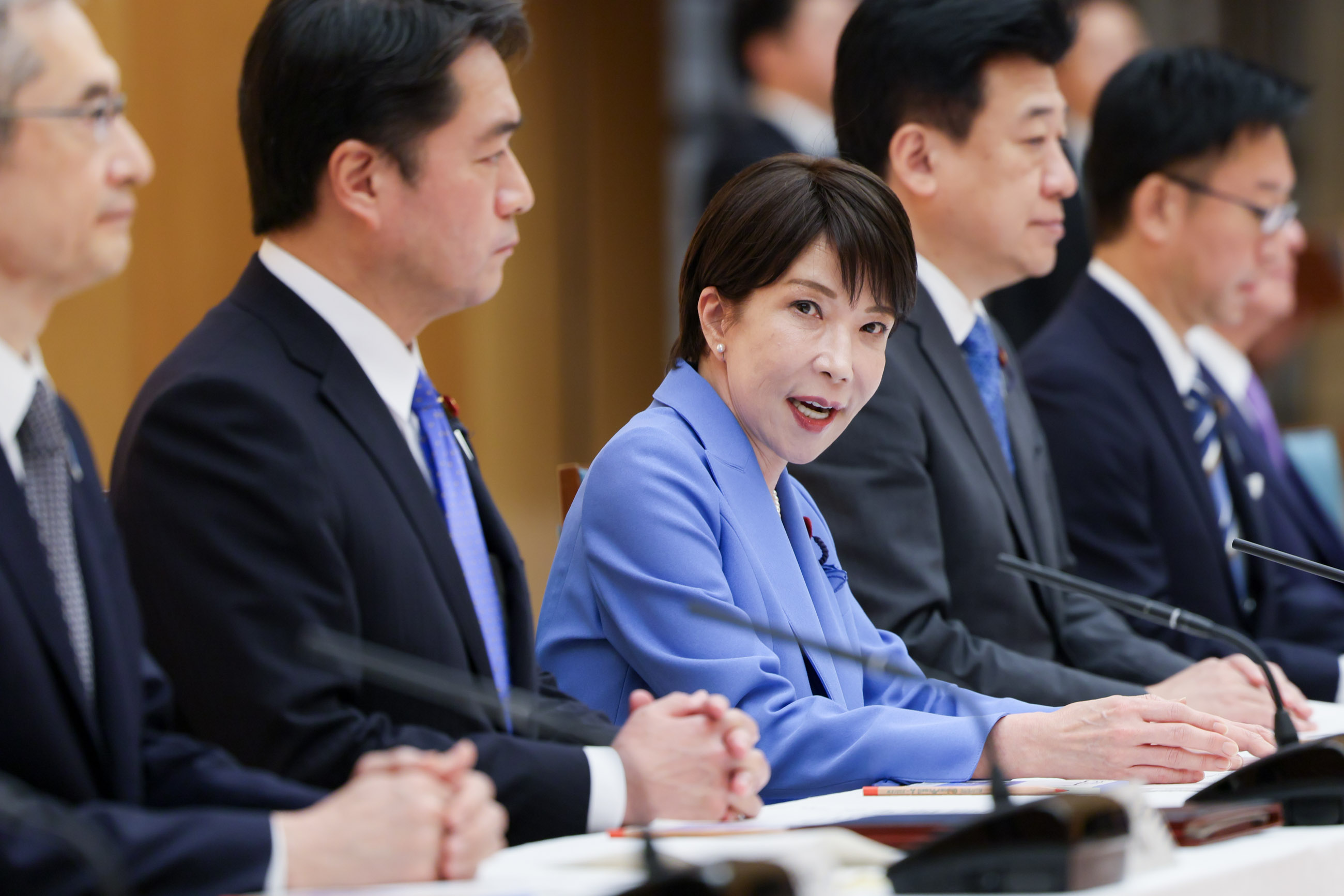 Prime Minister Takaichi delivering an address (5)