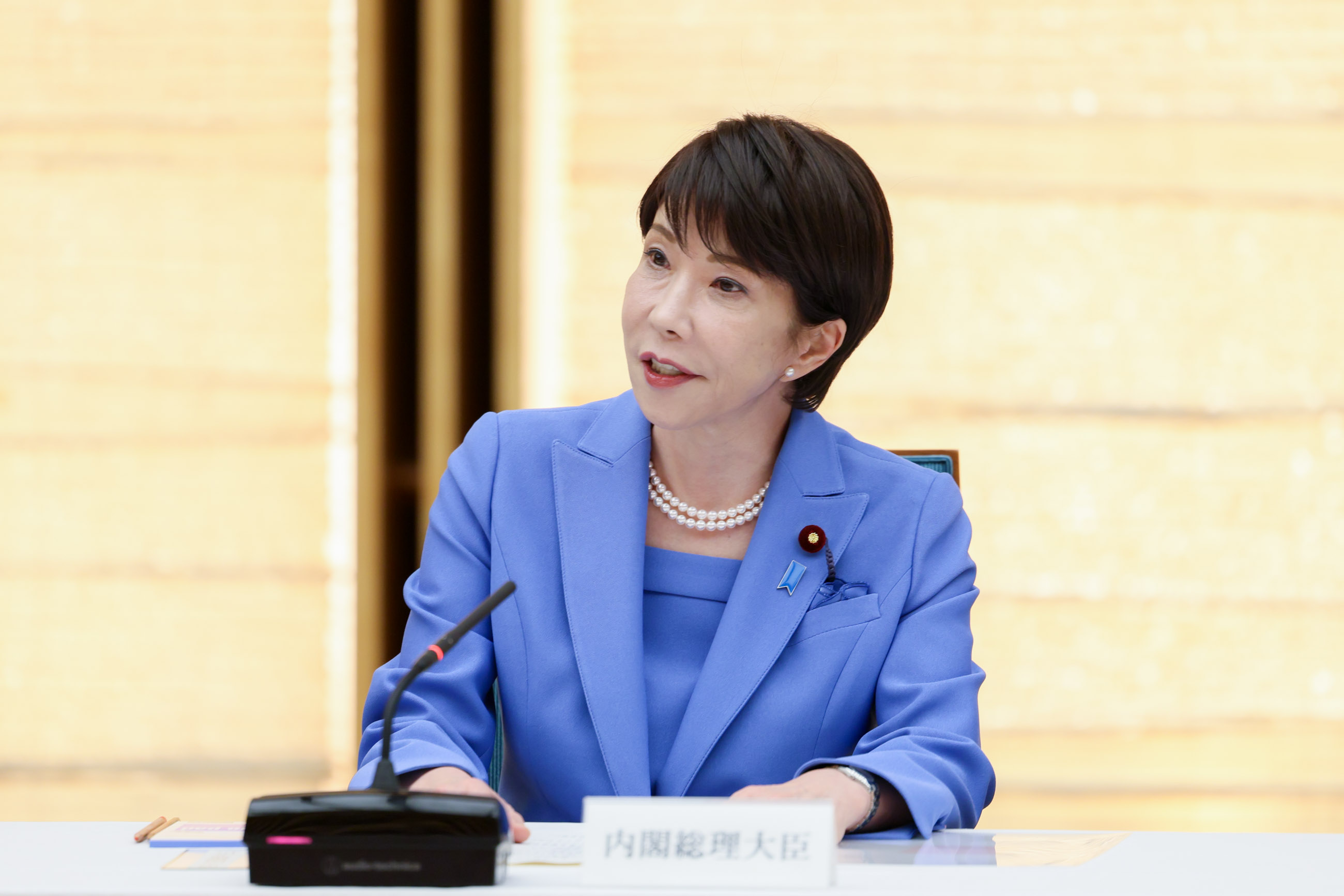 Prime Minister Takaichi delivering an address (6)