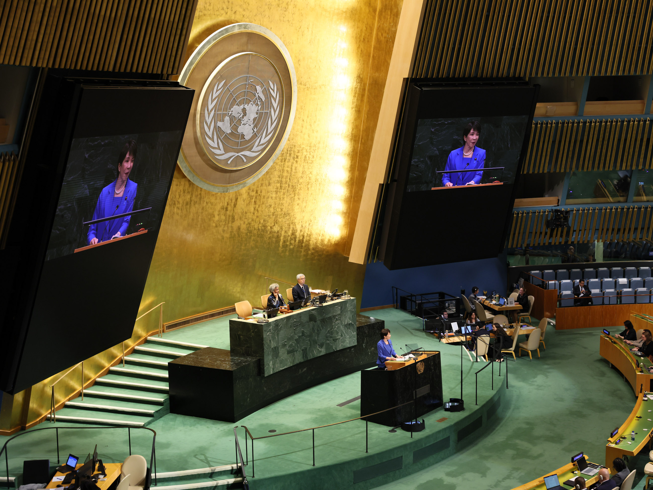 Prime Minister Takaichi delivering an address at the General Debate of the United Nations General Assembly in the General Assembly Hall (2)