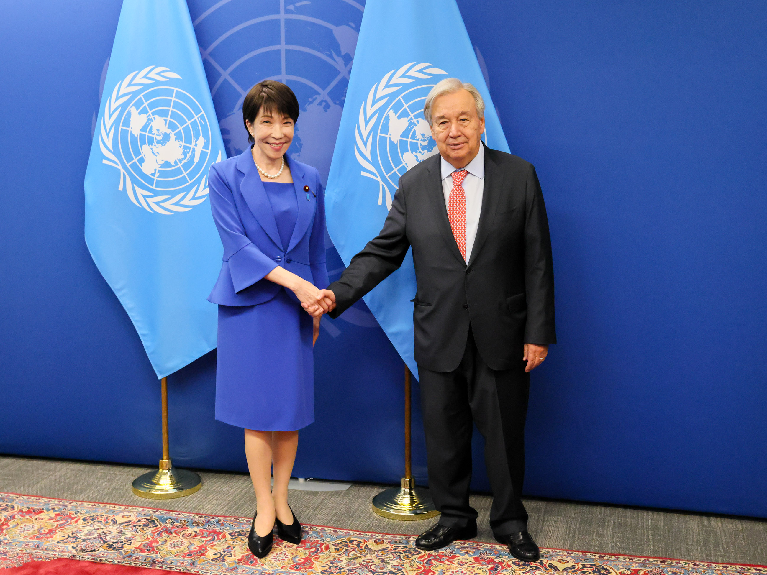 Prime Minister Takaichi meeting Secretary-General Guterres of the United Nations (1)