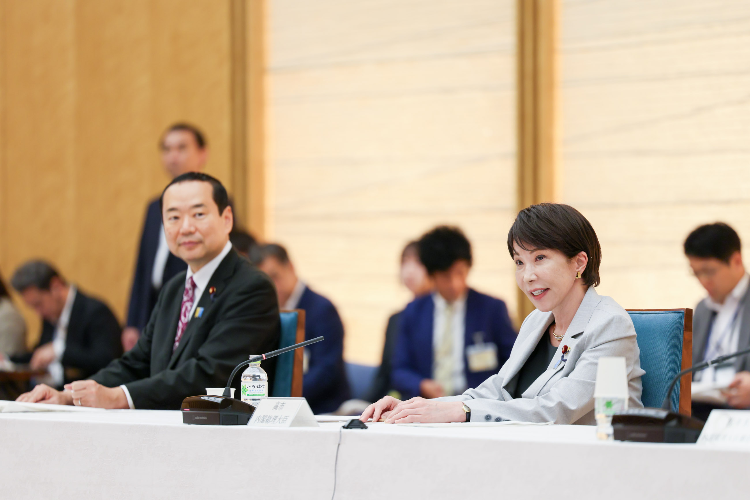 Prime Minister Takaichi wrapping up the meeting
