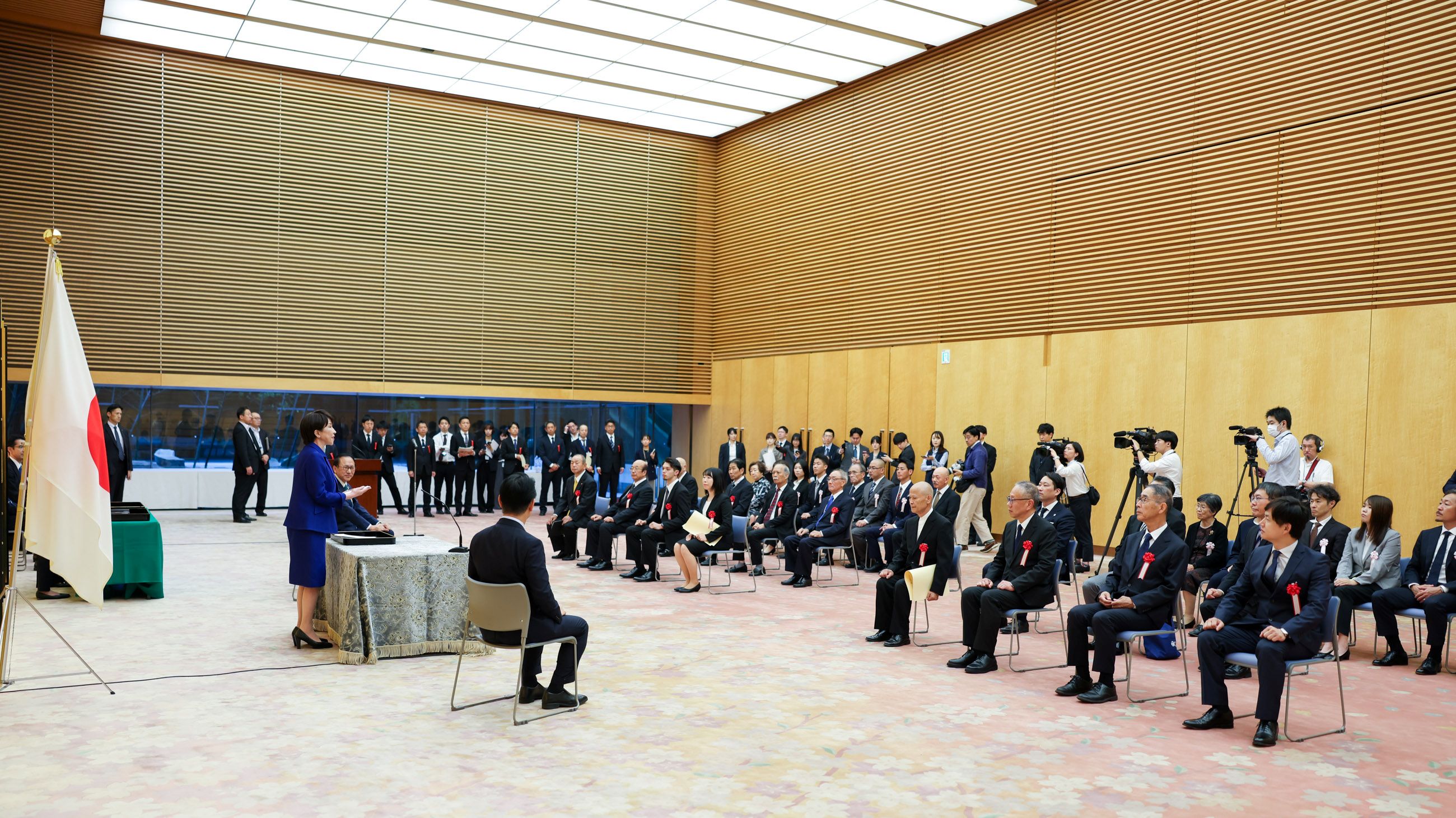 Prime Minister Takaichi delivering an address (1)