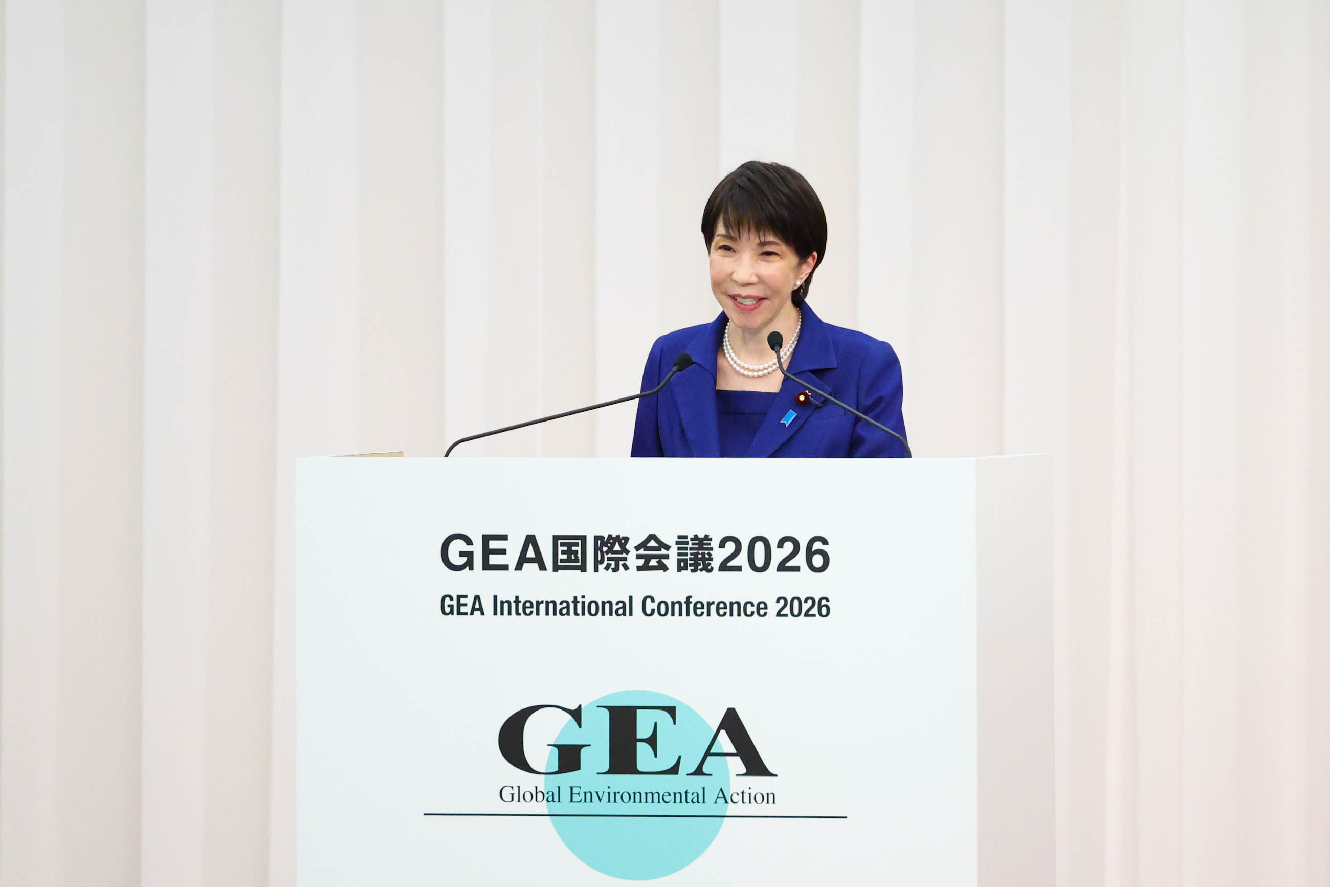 Prime Minister Takaichi delivering an address (1)
