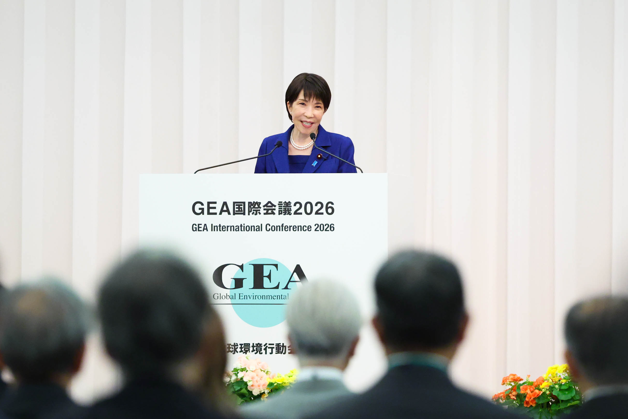 Prime Minister Takaichi delivering an address (3)