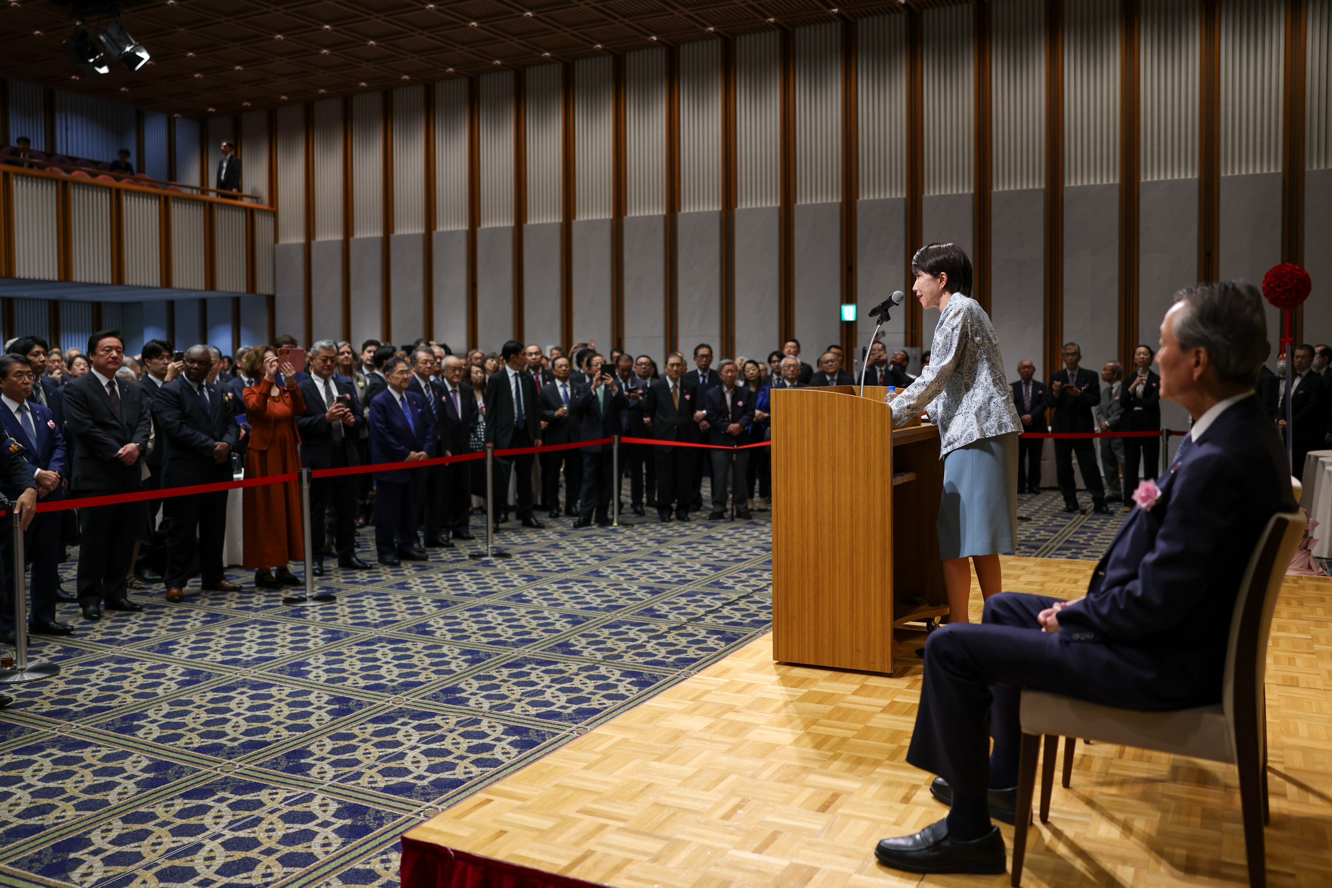 Prime Minister Takaichi delivering an address (4)