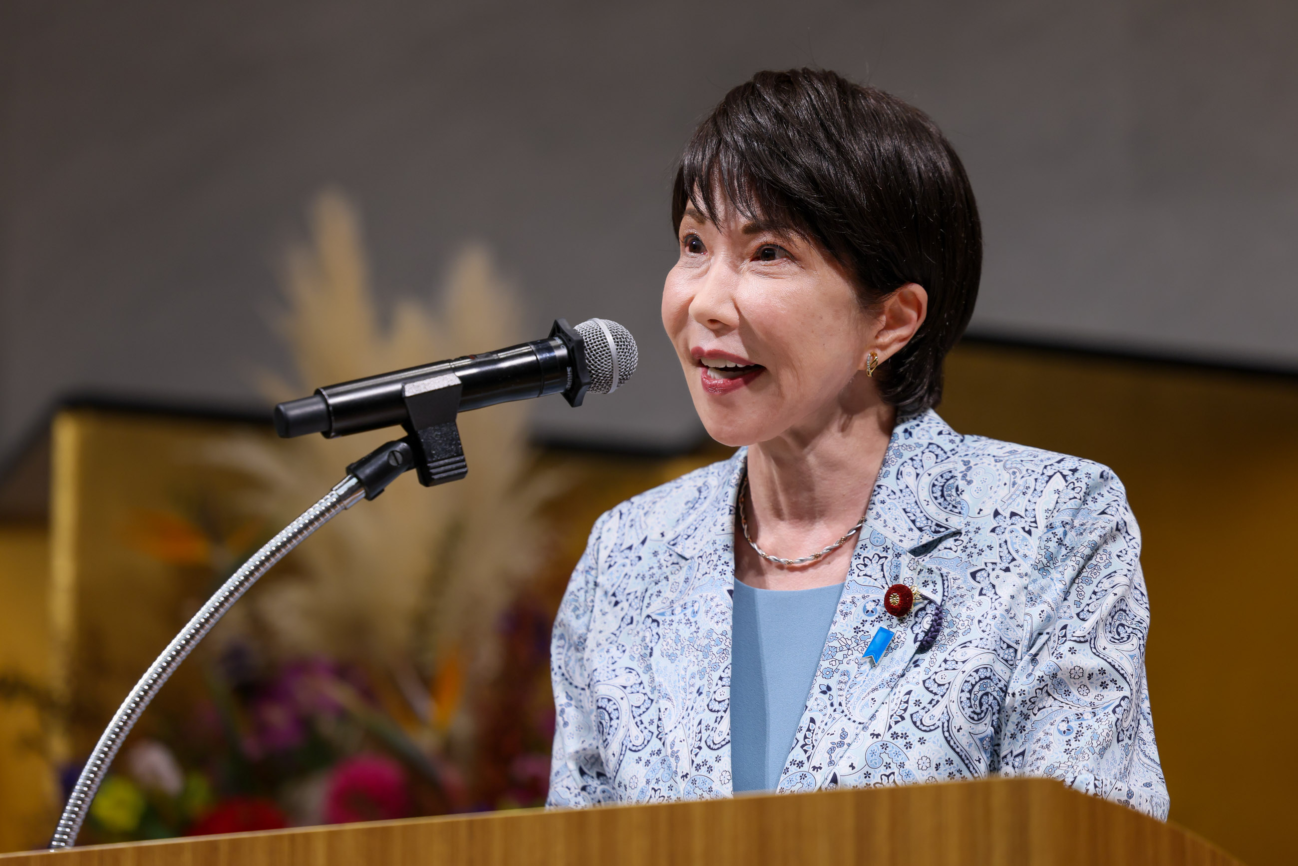 Prime Minister Takaichi delivering an address (6)