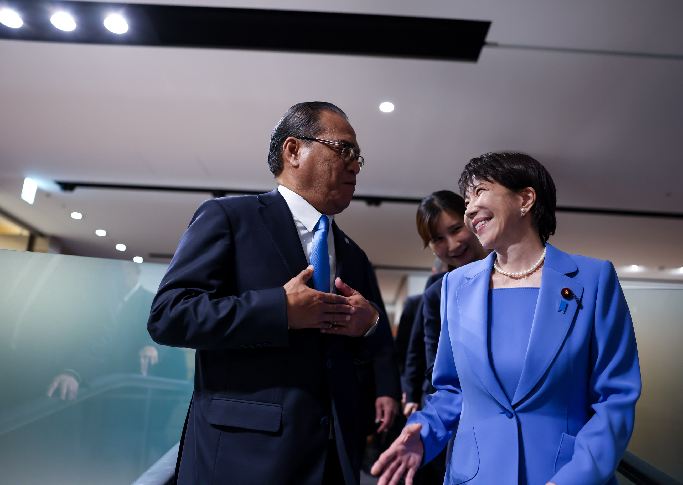 Prime Minister Takaichi seeing off President Simina (1)